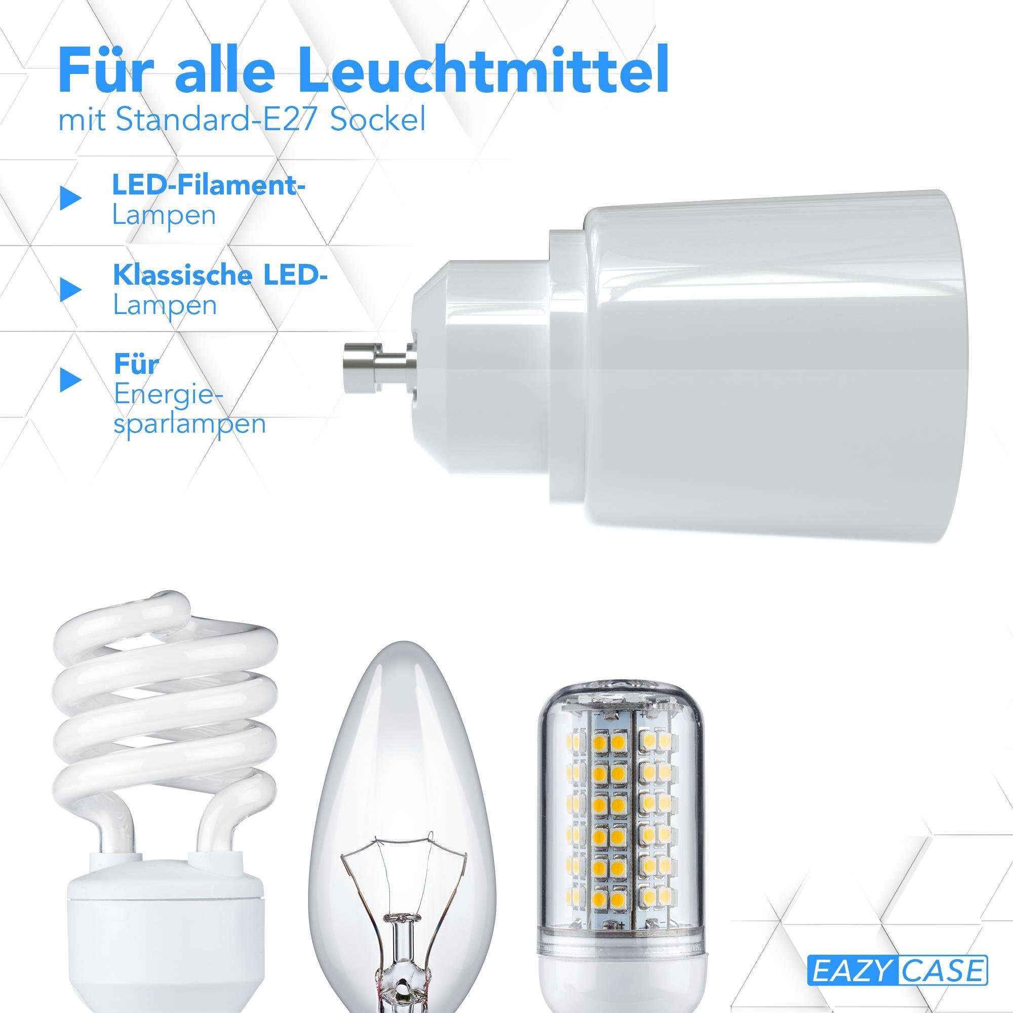 Fassung auf Sets Adapter E27 Halogen zu 4-St), Lampe (Spar-Set, Lampenadapter GU10 Glühbirne, EAZY Stecker LED Lampenfassung Energiesparlampen CASE Lampen GU10 Adapter Lampensockel E27