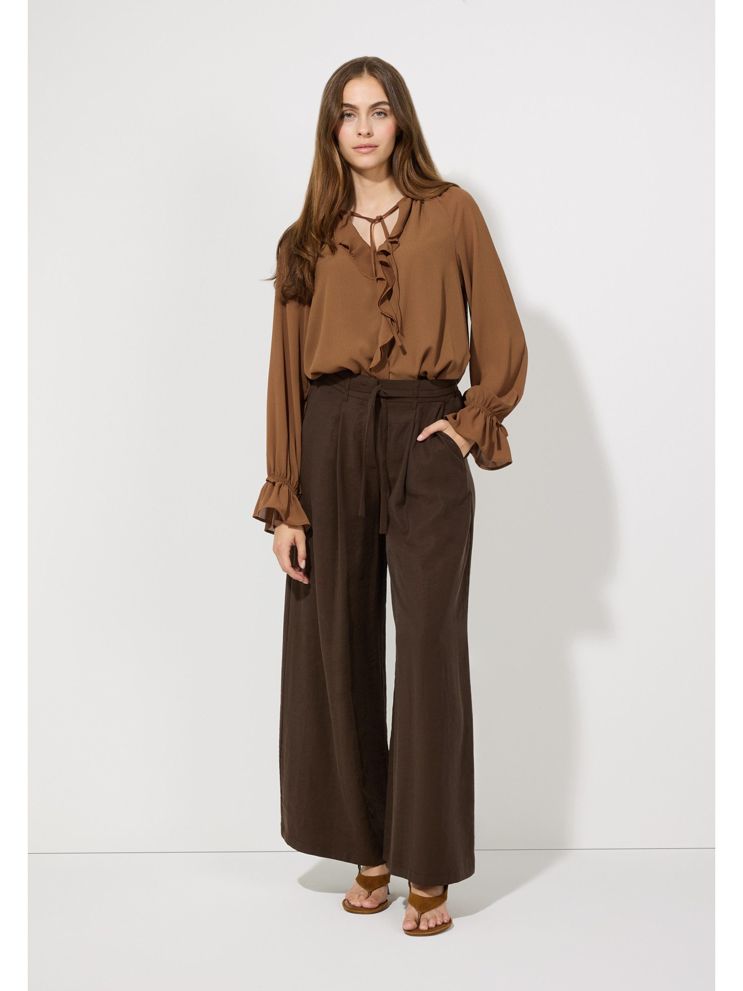 MORE&MORE Langarmbluse Chiffonbluse günstig online kaufen