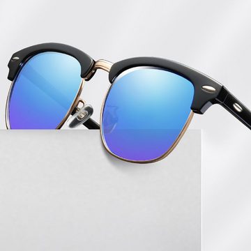 GelldG Polarisierte-Halbrahmen-Sonnenbrille-Unisex-Sonnenbrille Kopfhörer