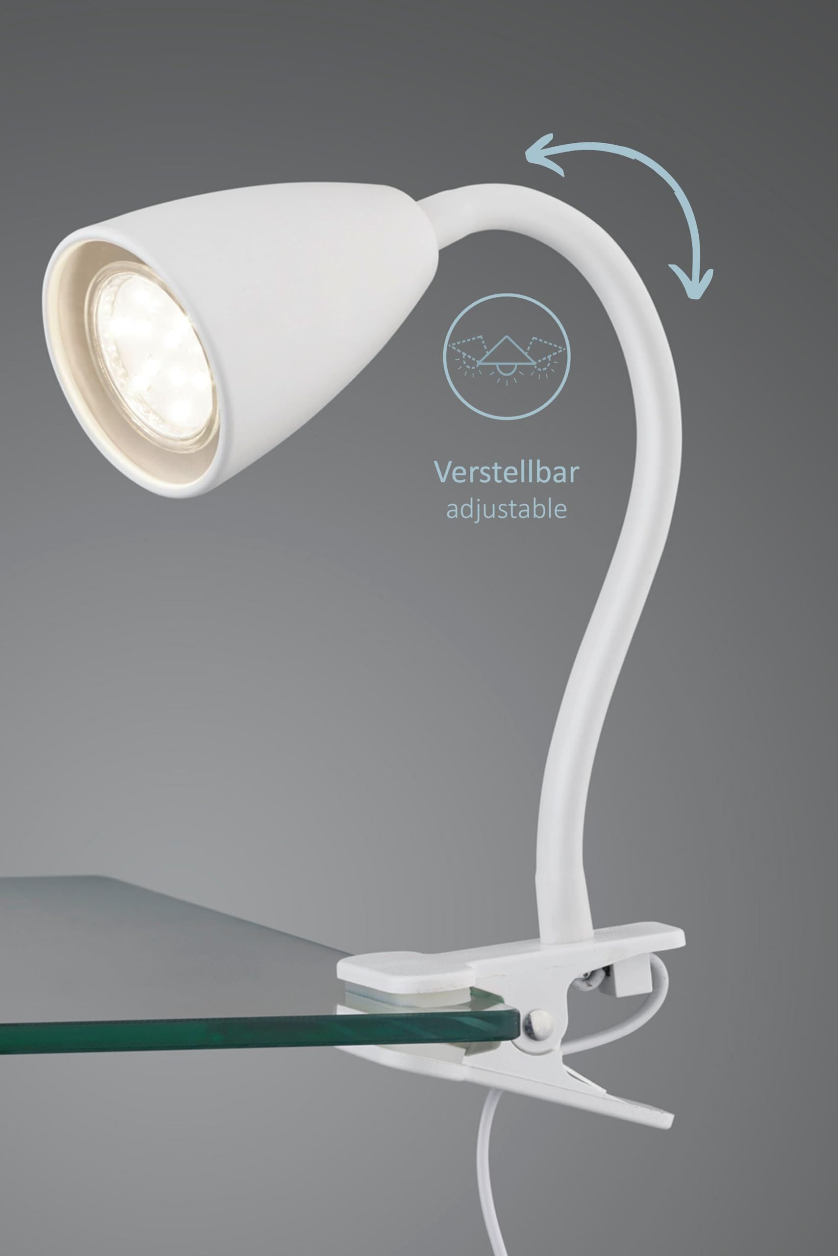 lightling Klemmleuchte Sandra, ohne Leuchtmittel, mit Schnurschalter, flexi günstig online kaufen