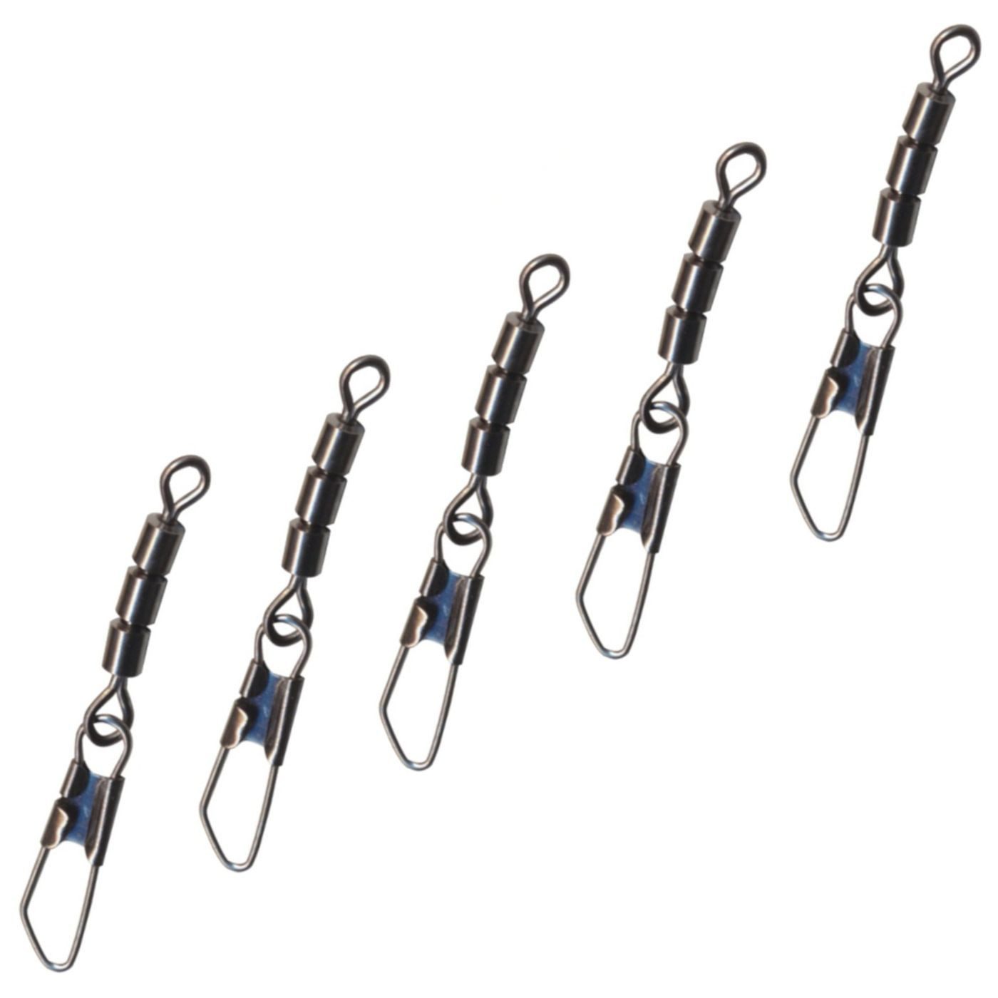 Schnurverbinder FTM Trout New Generation 3fach Wirbel mit Clip - 5 Forellenwirbel