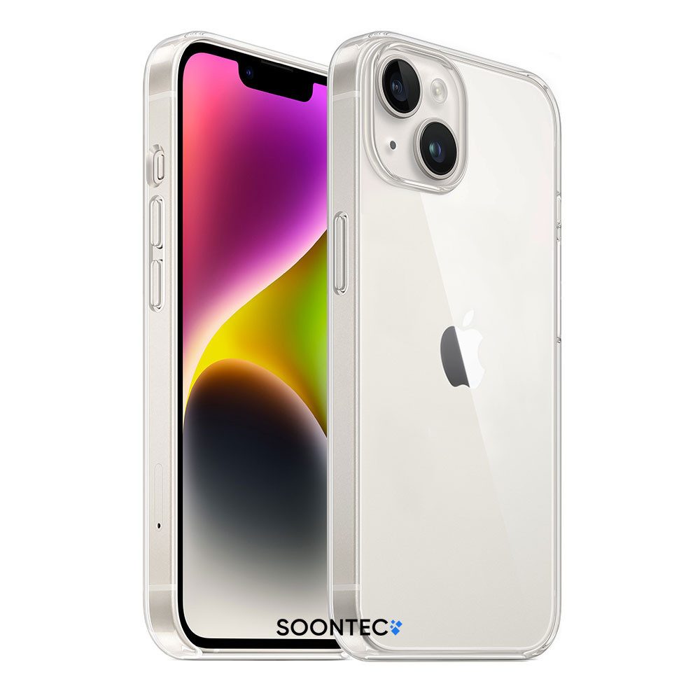 SOONTEC Handyhülle Hülle für iPhone mit MagSafe Clear Case Schutz aus transparentem Acryl, für iPhone Reihe 15/14