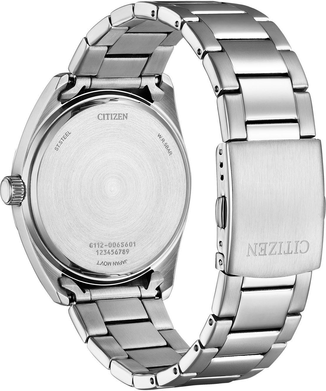 Citizen Quarzuhr BI5110-54Z, Armbanduhr, Damenuhr, Herrenuhr, Edelstahlarmband, analog, Tag