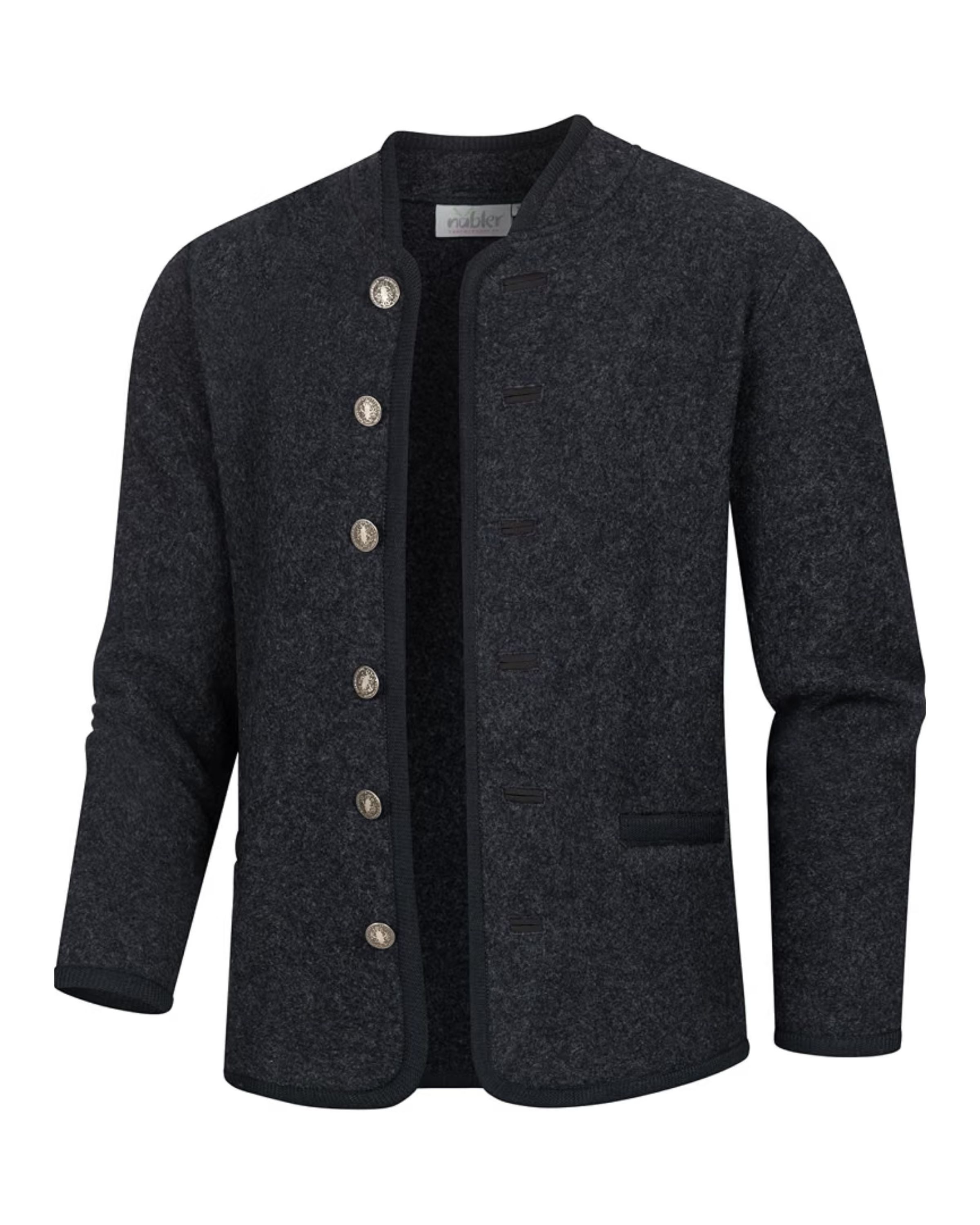 Nübler Trachtenstrickjacke Walkjacke Friedrich in Dunkelblau von Nübler, Trachtenmode