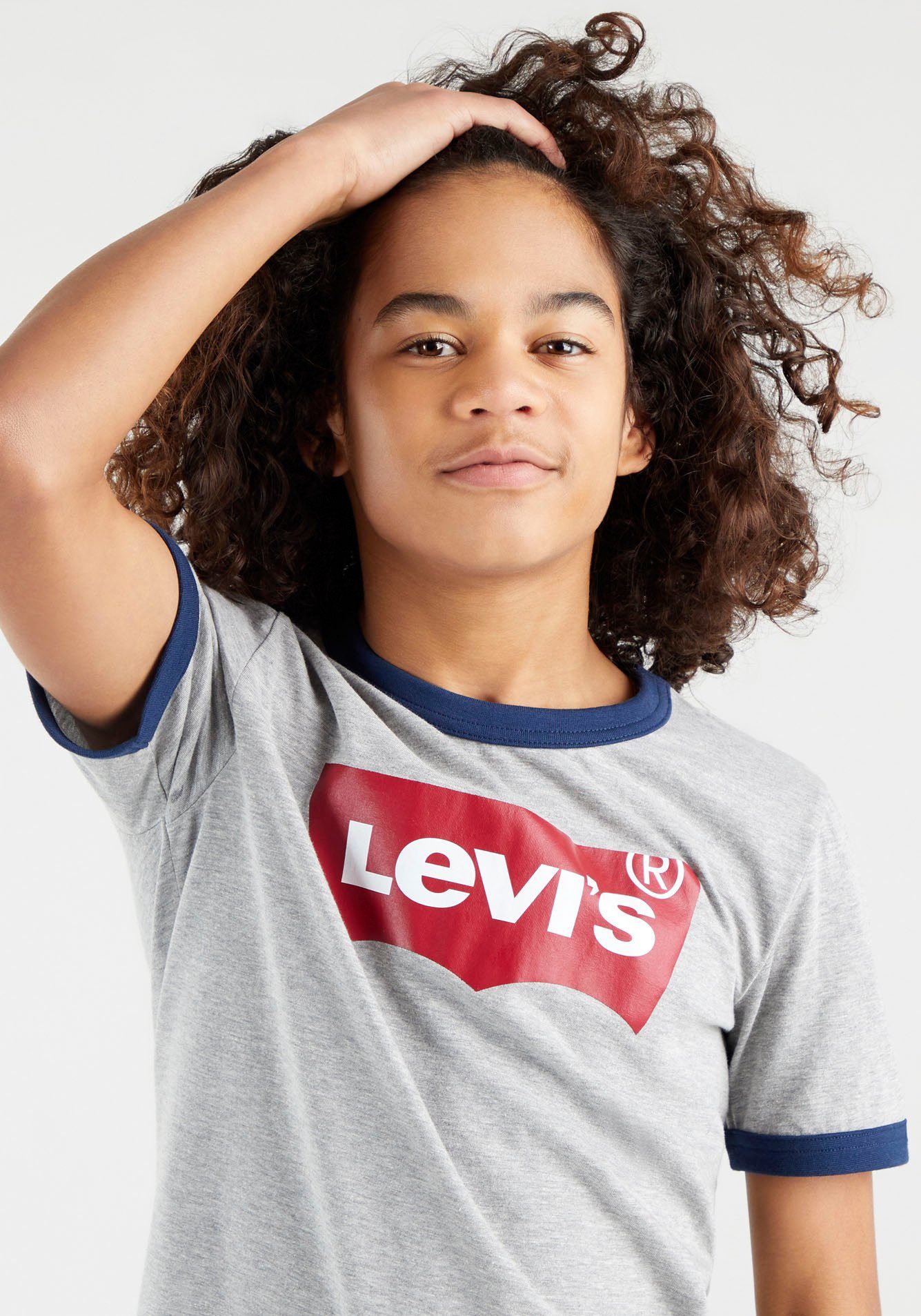 Levi's® Kids BATWING for TEE RINGER grey-melange BOYS T-Shirt