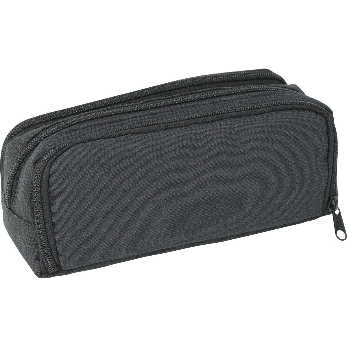 Eberhard Faber Freizeittasche EBERHARD FABER Schlamperbox 3 Fächer anthrazit/schwarz