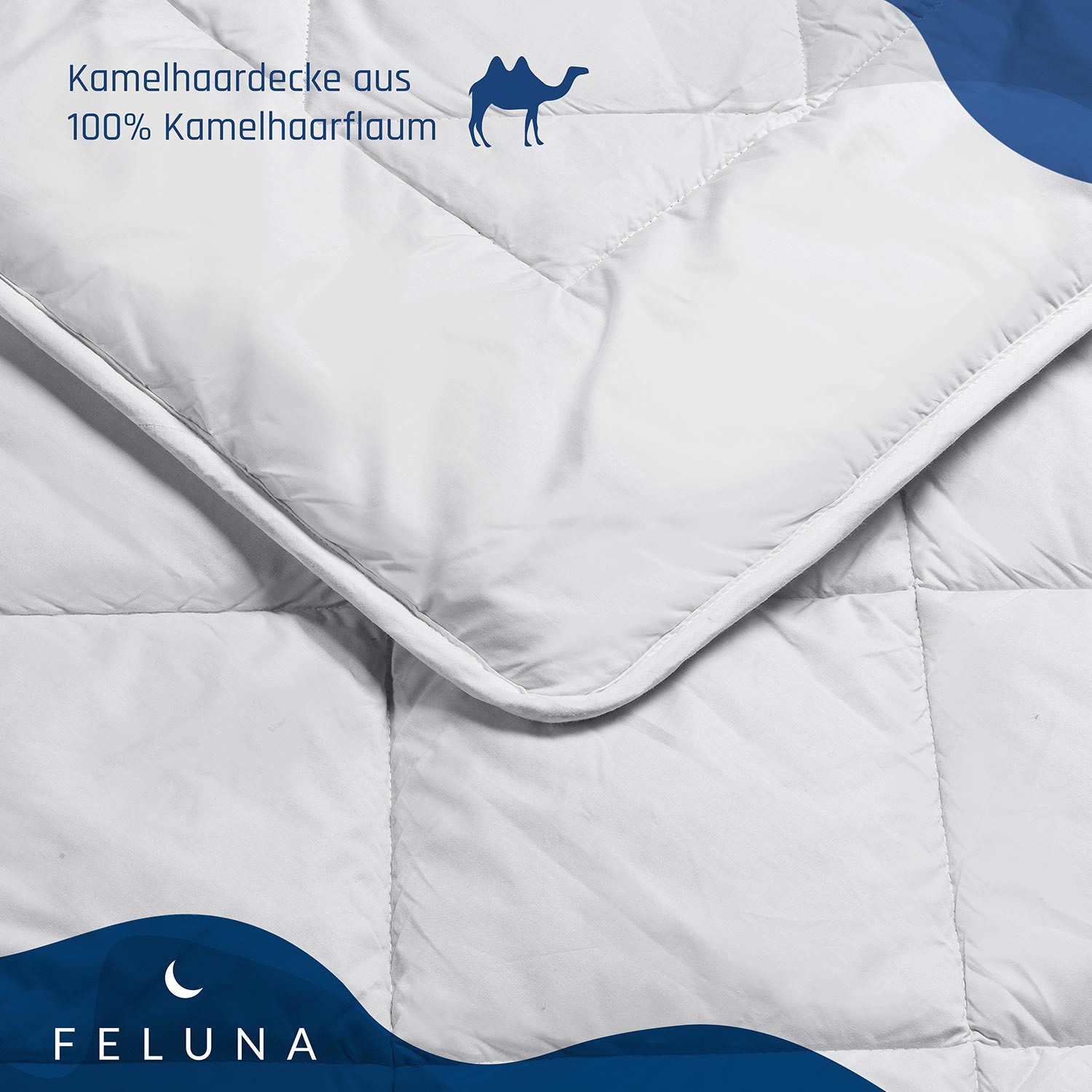 Feluna Naturhaarbettdecke FELUNA 4-Jahreszeiten Naturhaar Bettdecke –100% Kamelhaar Decke, Ganzjahresdecke Steppbett