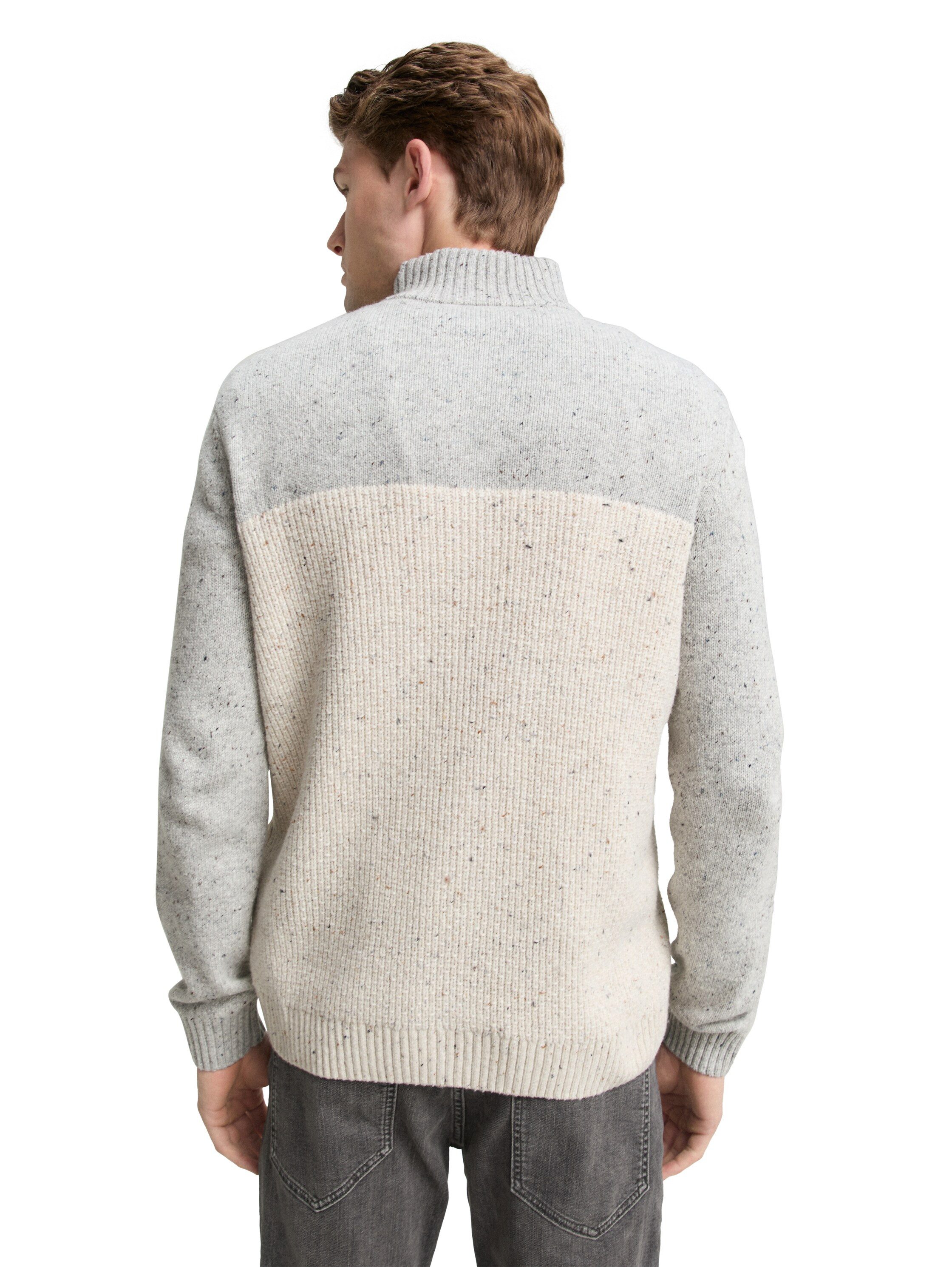 TOM TAILOR Troyer mit Logo Stickerei