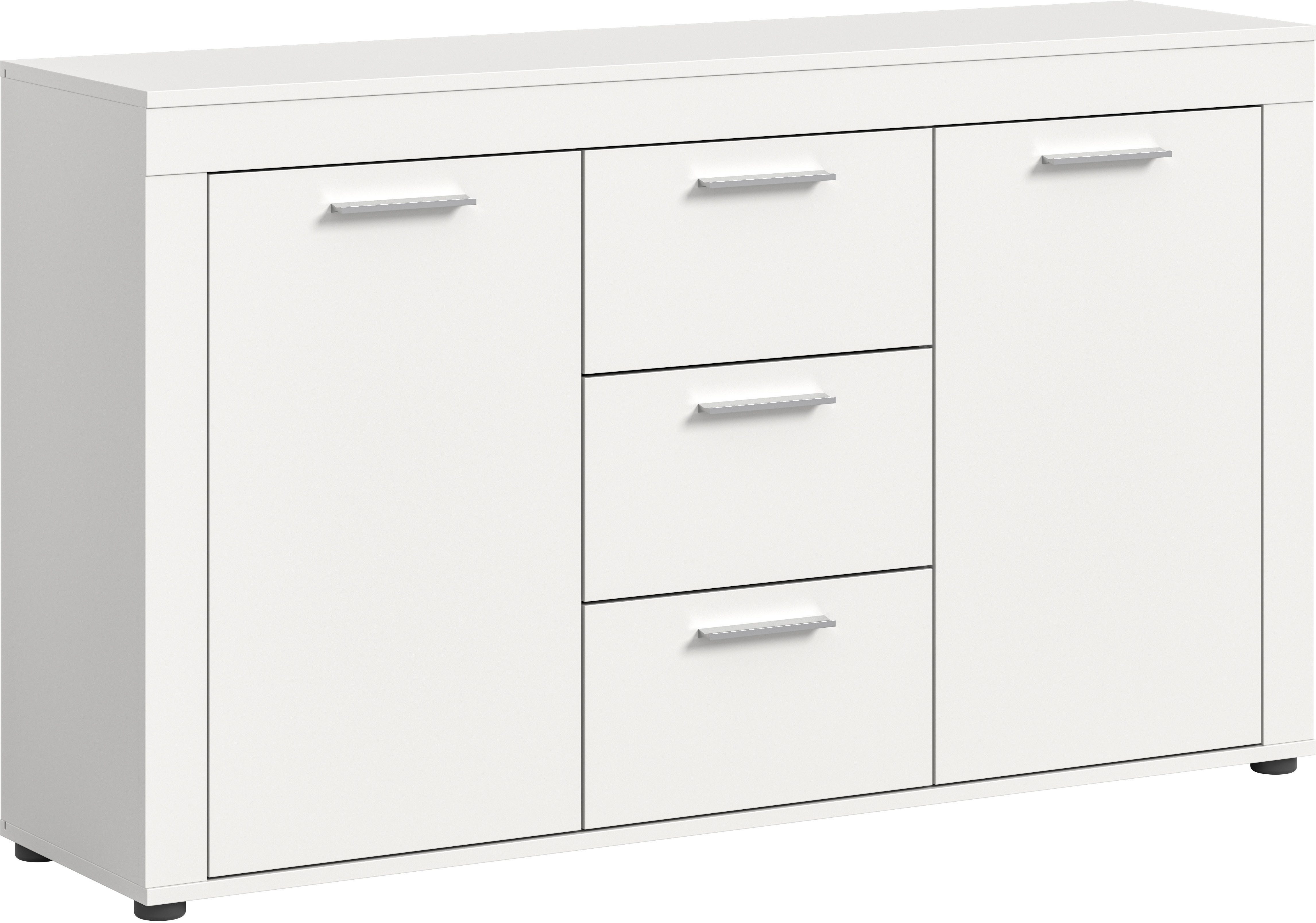 INOSIGN Sideboard Aosta, Breite 125 cm, in verschiedenen Farbausführungen, mit 2 Türen und 3 Schubkästen, Wohnzimmer, Kommode, Schrank