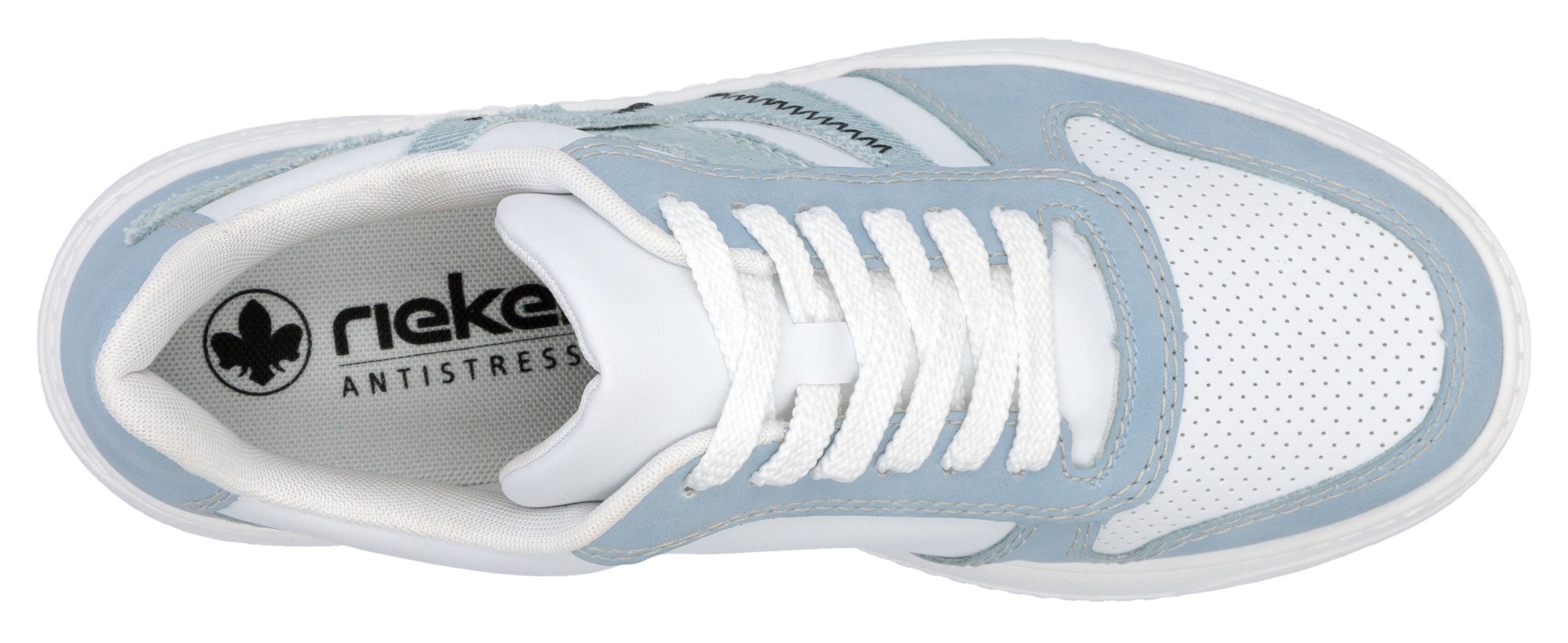 Rieker Plateausneaker, Freizeitschuh, Halbschuh, Schnürschuh mit gepolstertem Schaftrand