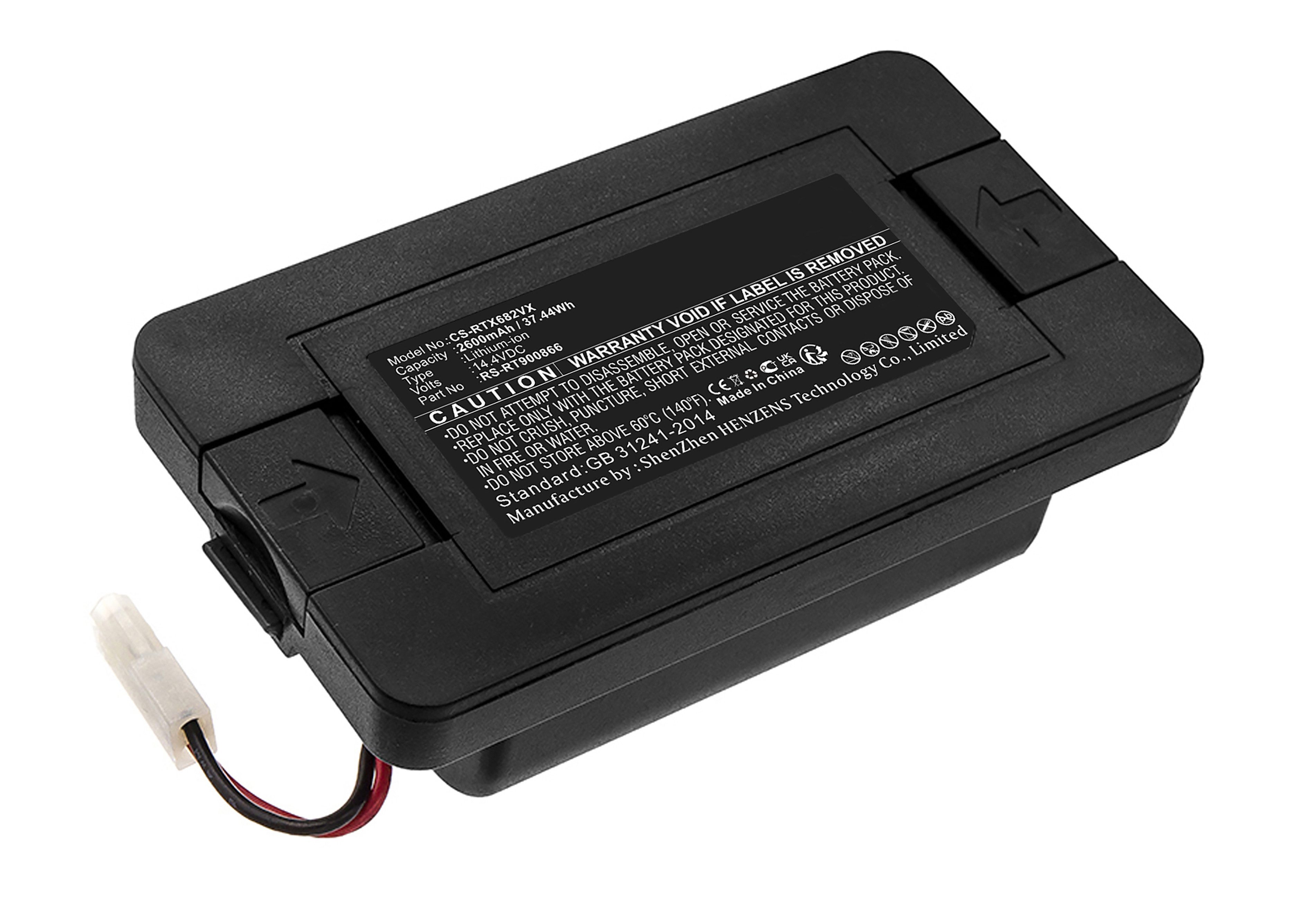 PowerSmart CS-RTX682VX Staubsauger-Akku für Rowenta RG726,RG727,RG7447WH/NS0,RG745,RH6871WH,RR 6825 WH NS 0,RR 6871 WH NS 0,RR 6875 WH NS 0,RR 6925 WH NS 0,RR 6926 WH NS 0,RR 6927 WH NS 0,RR 6933 WH NS 0, RR 6943 WH NS 0 Li-ion 2600 mAh (14,4 V)