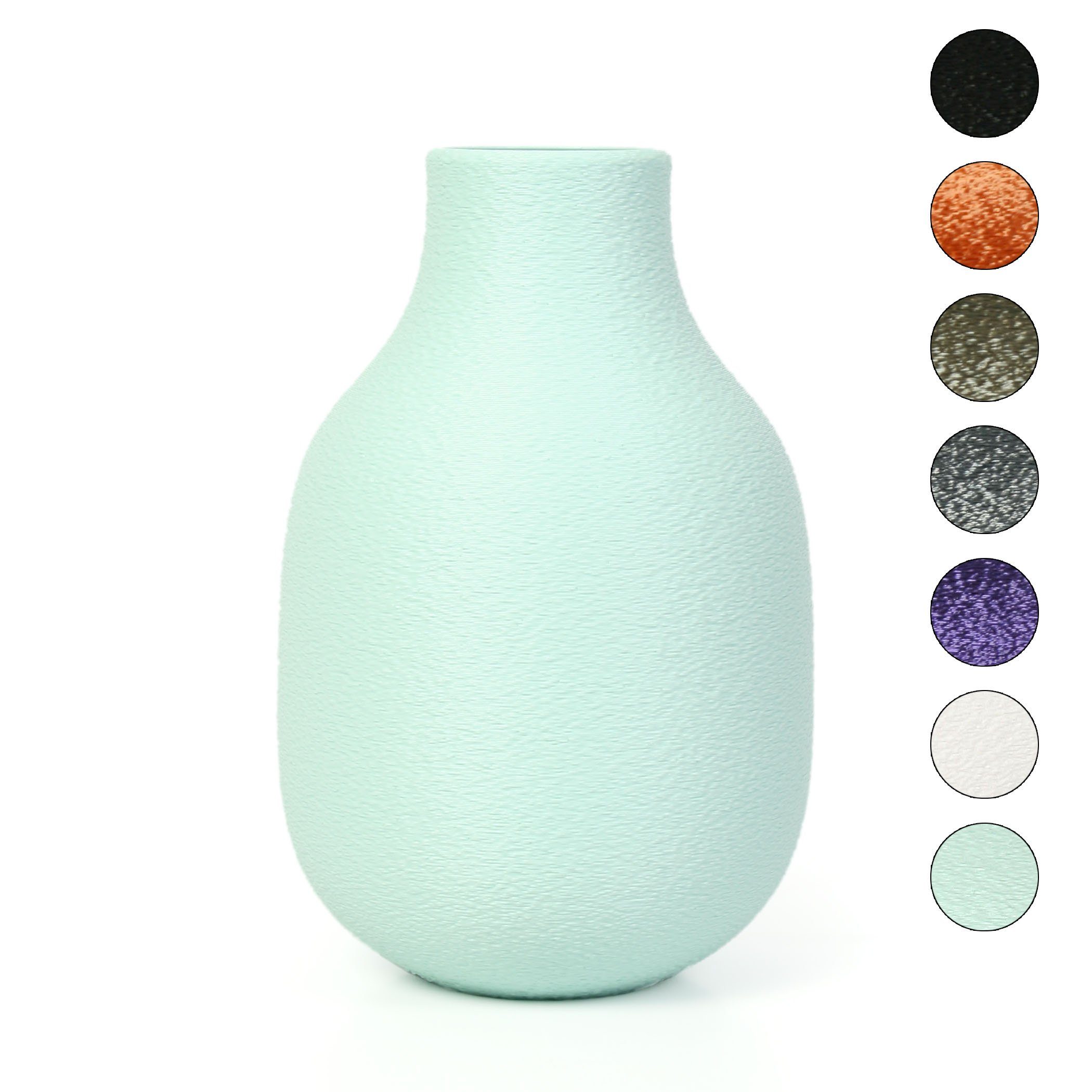 Kreative Feder Dekovase Designer Vase – Dekorative Blumenvase aus Bio-Kunststoff, aus nachwachsenden Rohstoffen; wasserdicht & bruchsicher Water Green