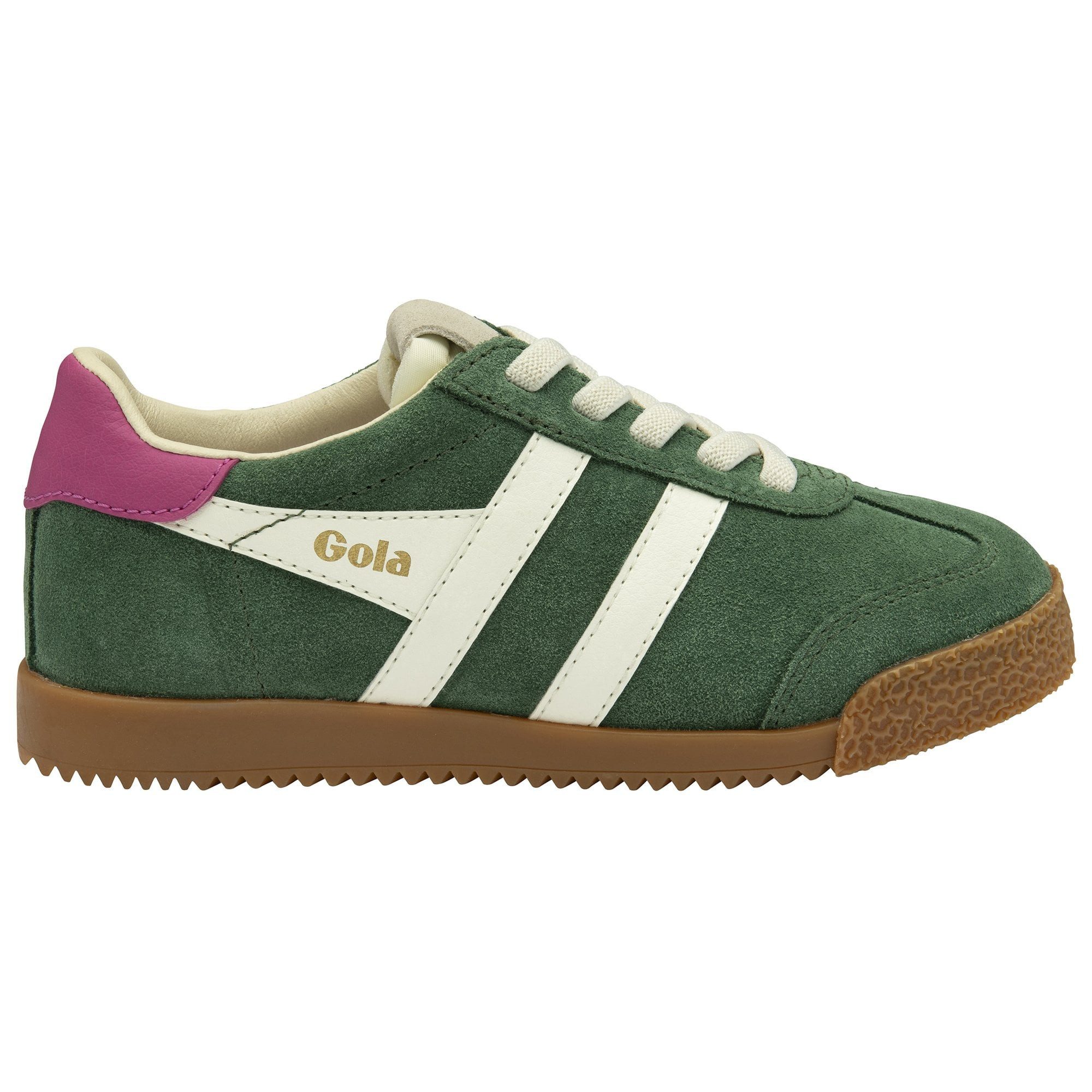 Gola Elan 2025 (Wildleder,Schnürverschluss) immergrün/offweiss/fuchsiapink Sneaker
