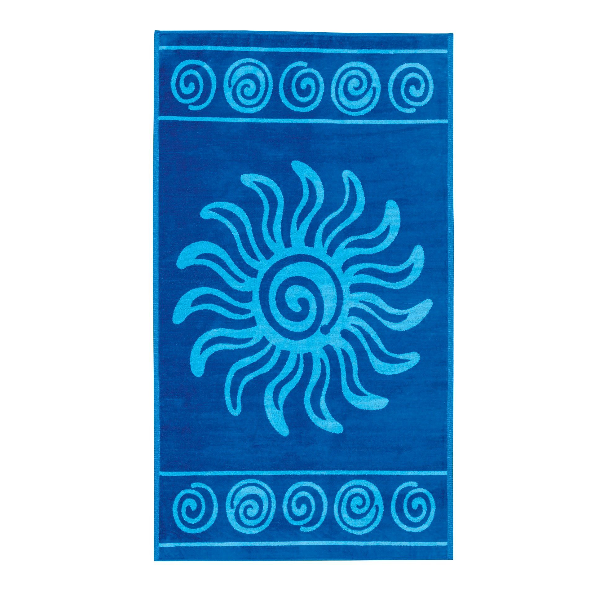 Delindo Lifestyle Strandtuch Tropical SUN, Velours (1-St), Jacquard-gewebte günstig online kaufen