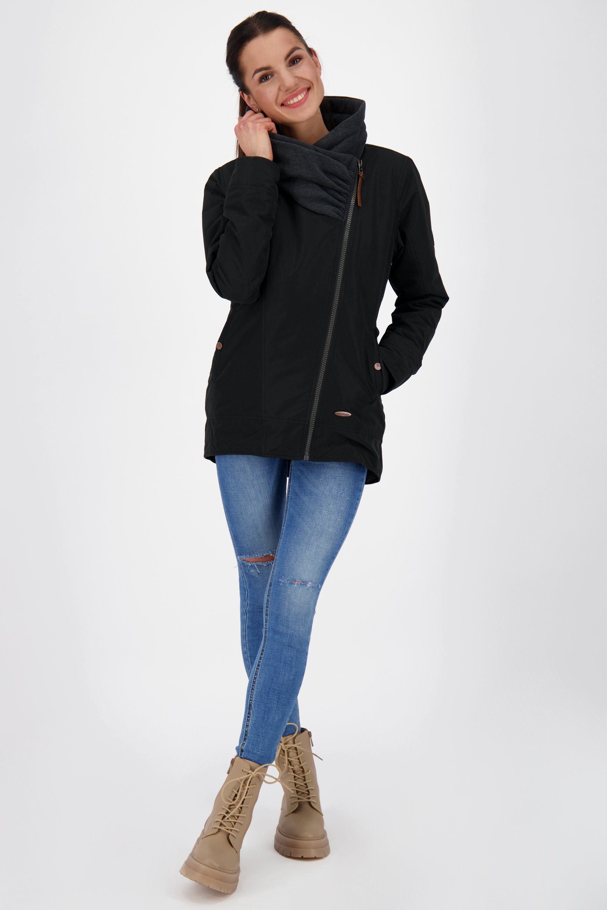 Winterjacke & Jacket Alife Kickin Jacke Damen gefütterte Winterjacke, moonless A KikiAK