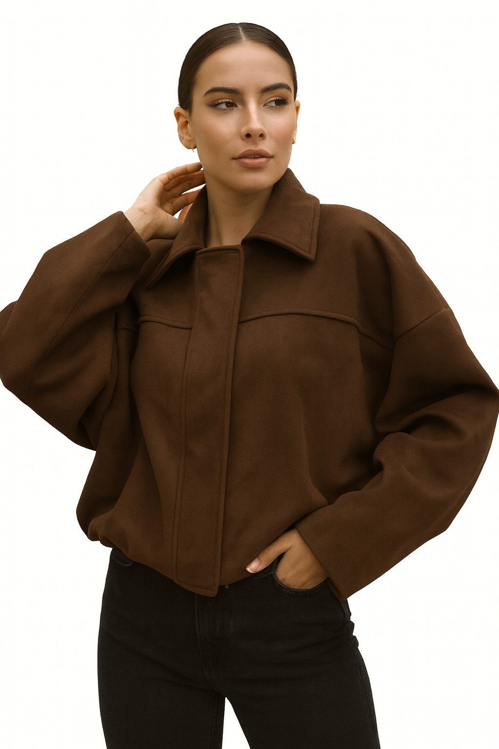 Worldclassca Lederimitatjacke Worldclassca Wildlederoptik Bomberjacke Zip günstig online kaufen
