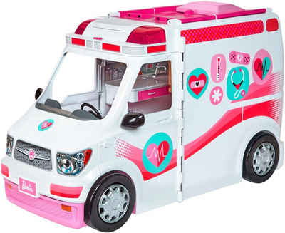 Barbie Куклы Fahrzeug Krankenwagen 2-in-1 Spielset, mit Licht & Geräuschen
