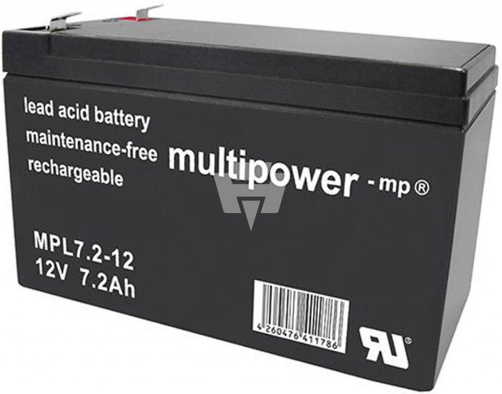 Multipower Blei-Akku Multipower MPL7.2-12B, 10-Jahres-Batterie, mit VDS-Zulassung Bleiakkus (12 V), Blei-Akku Multipower MPL7.2-12B, 10-Jahres-Batterie, mit VDS-Zulassung