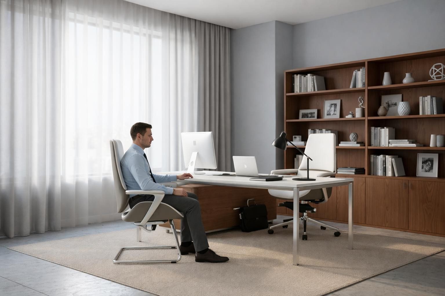 Xlmoebel Besucherstuhl Ergonomischer Besucherstuhl mit modernem Aluminiumgestell, Made in Europa