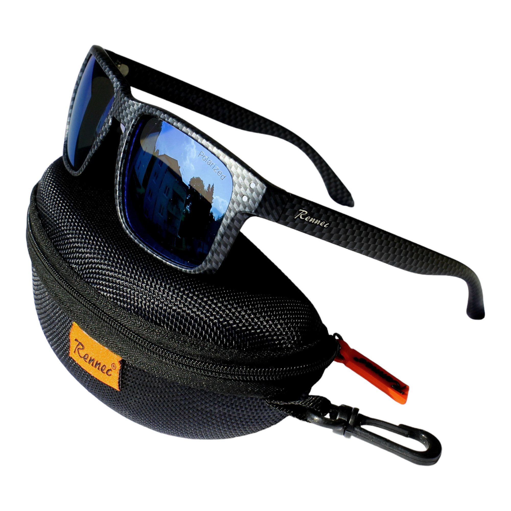 Rennec Sonnenbrille (Herren Brille mit Hardcase und Brillenbeutel) Polarisi günstig online kaufen