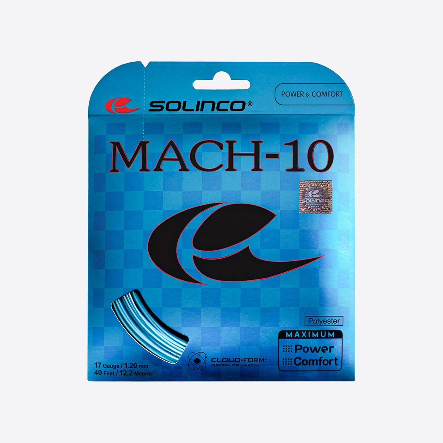 Tennissaite Mach-10 (Haltbarkeit+Power) blau 12m Set