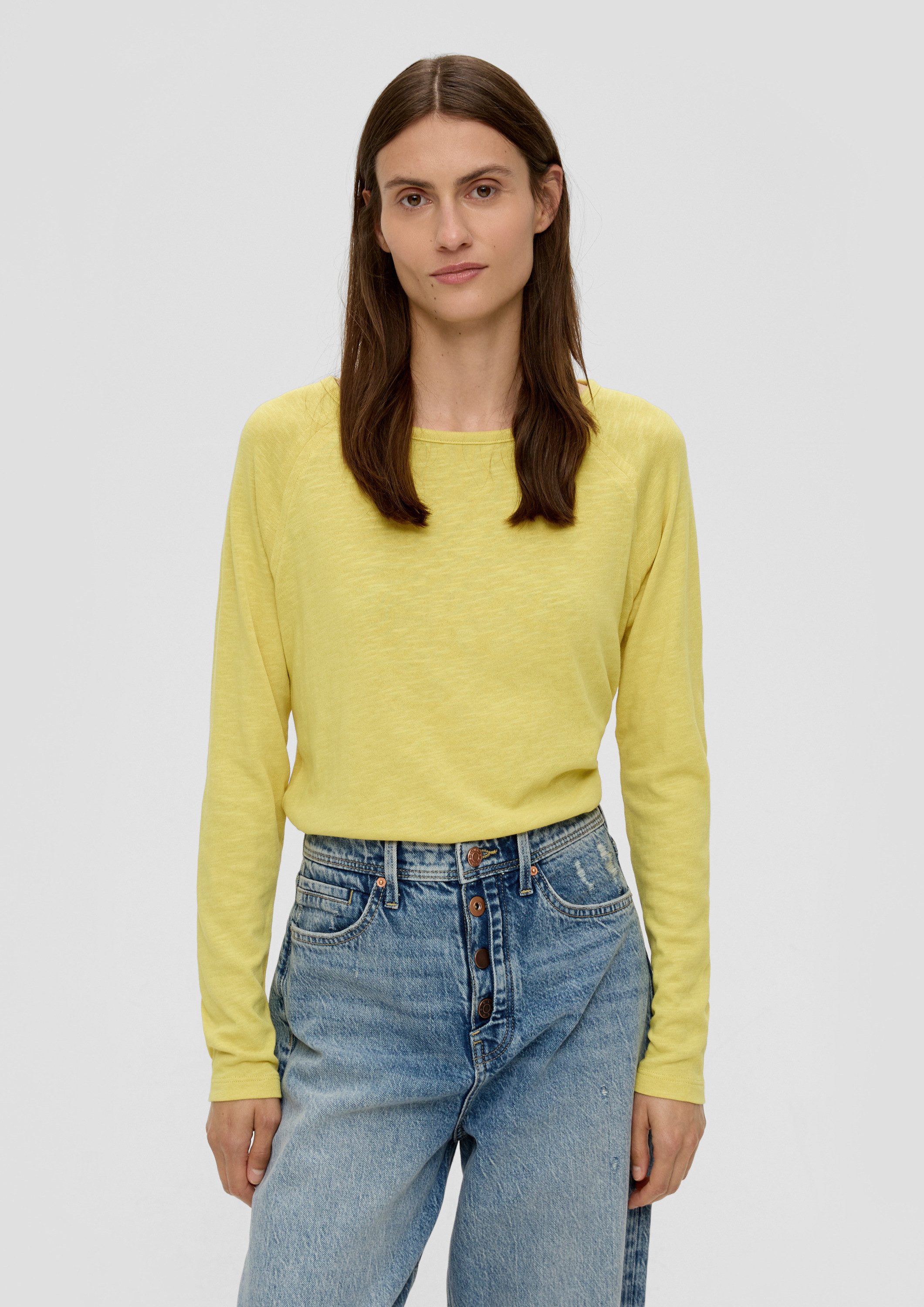 s.Oliver Langarmshirt T-Shirt Longsleeve aus Baumwollmix