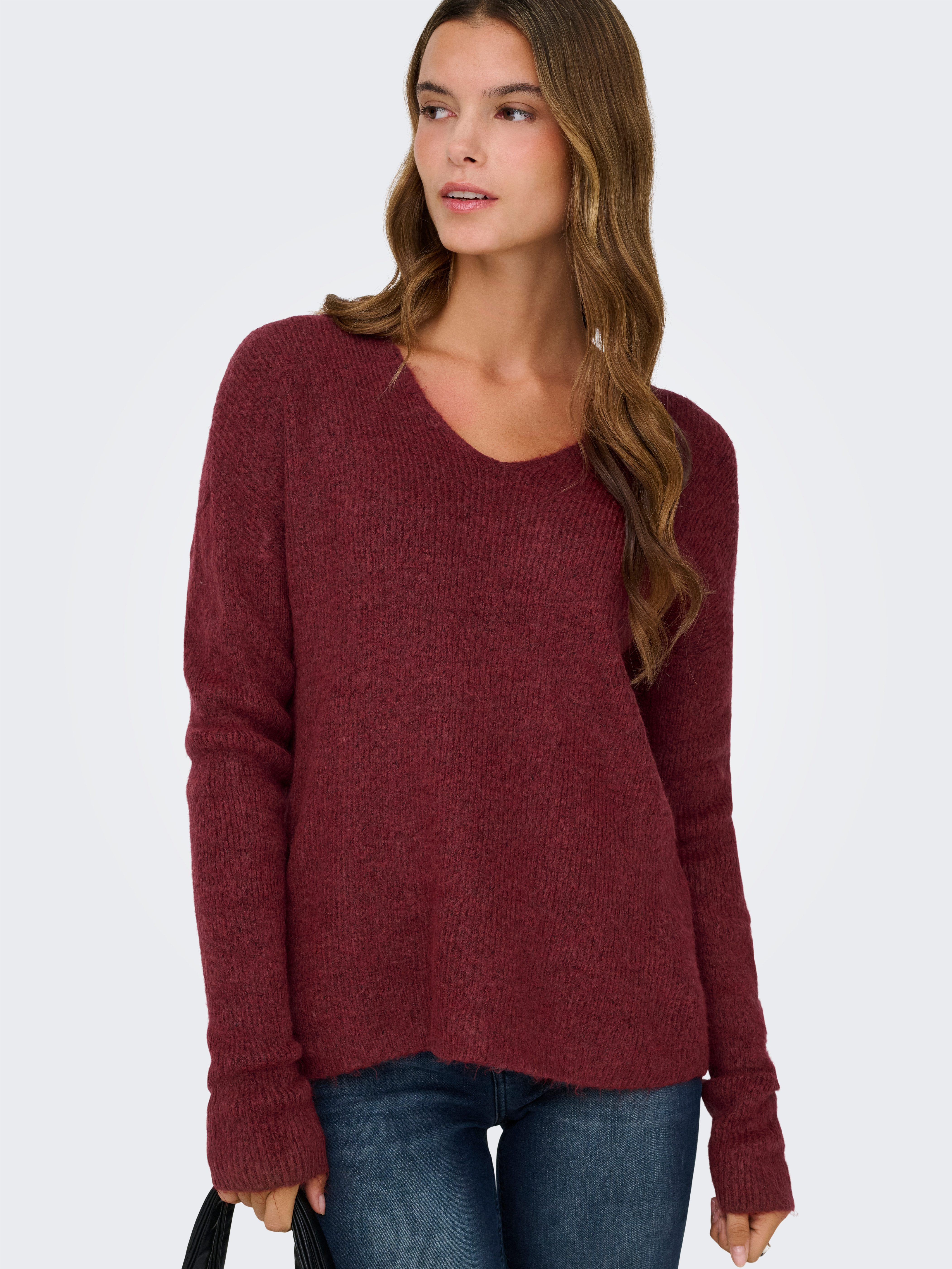 V-Ausschnitt-Pullover ONLCAMILLA V-NECK L/S PULLOVER KNT NOOS