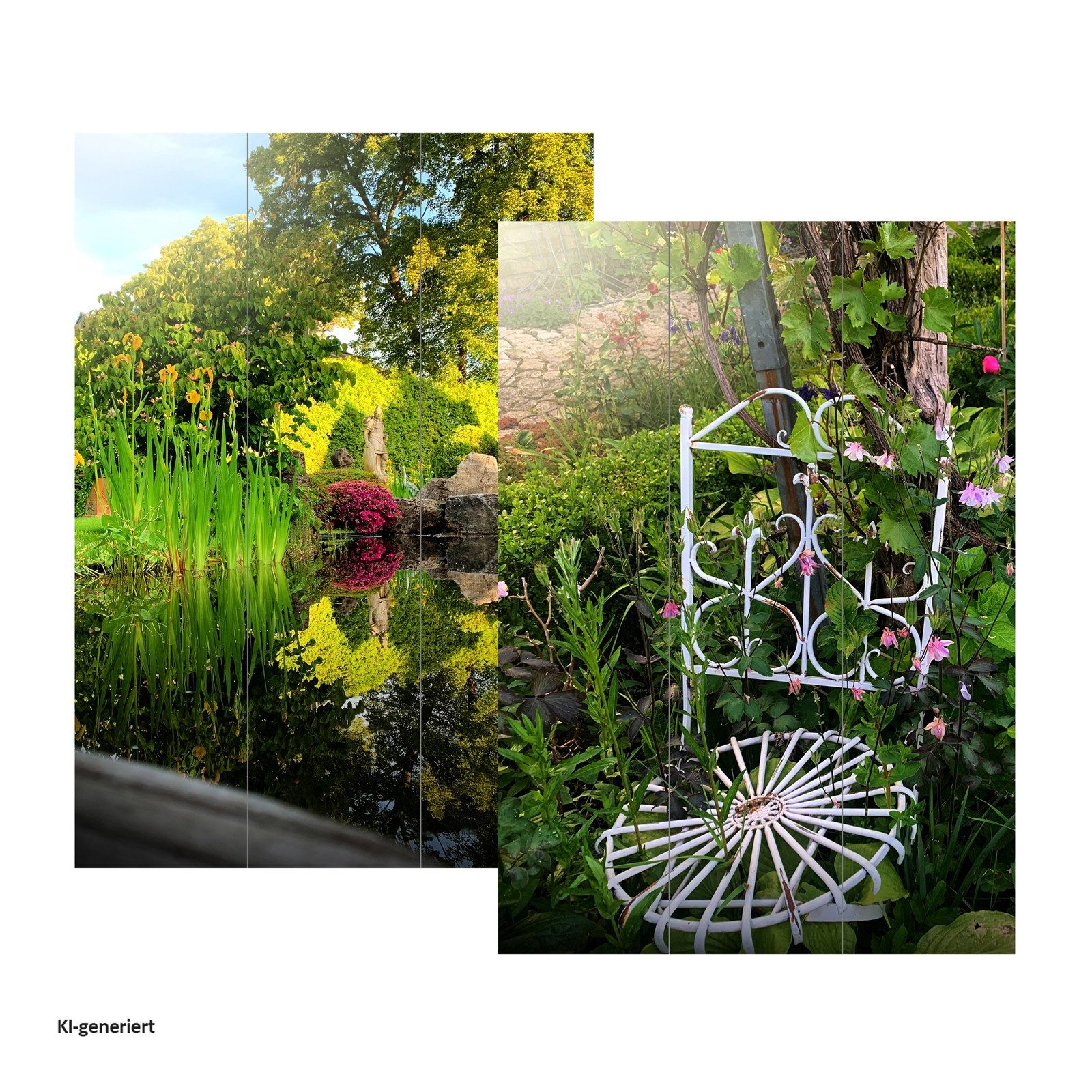 HTI-Living Paravent Paravent Garten (Stück, 1 St., 1 Paravent), Raumteiler Sichtschutz Trennwand