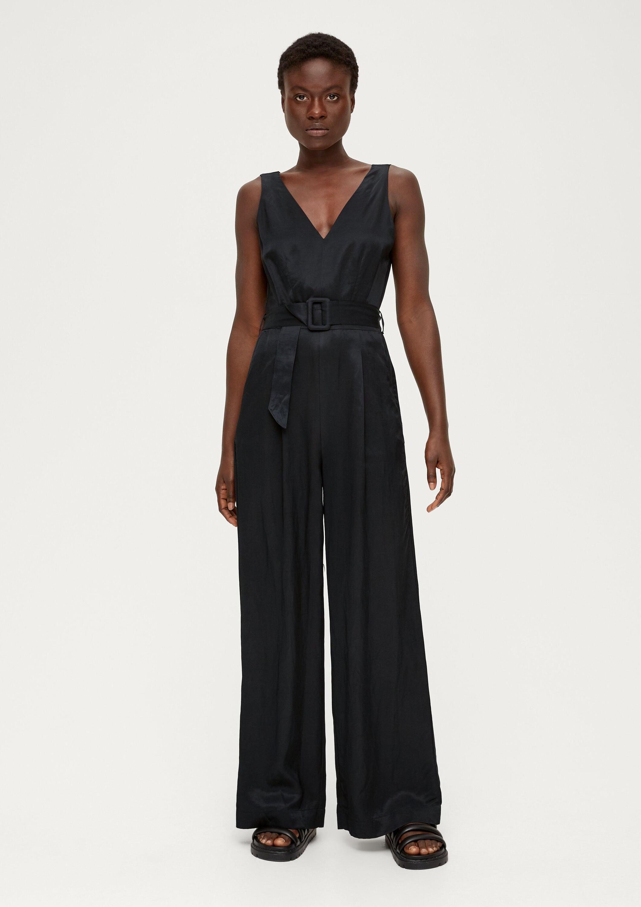 s.Oliver Jumpsuit Overall Eleganter Overall aus Leinenmix