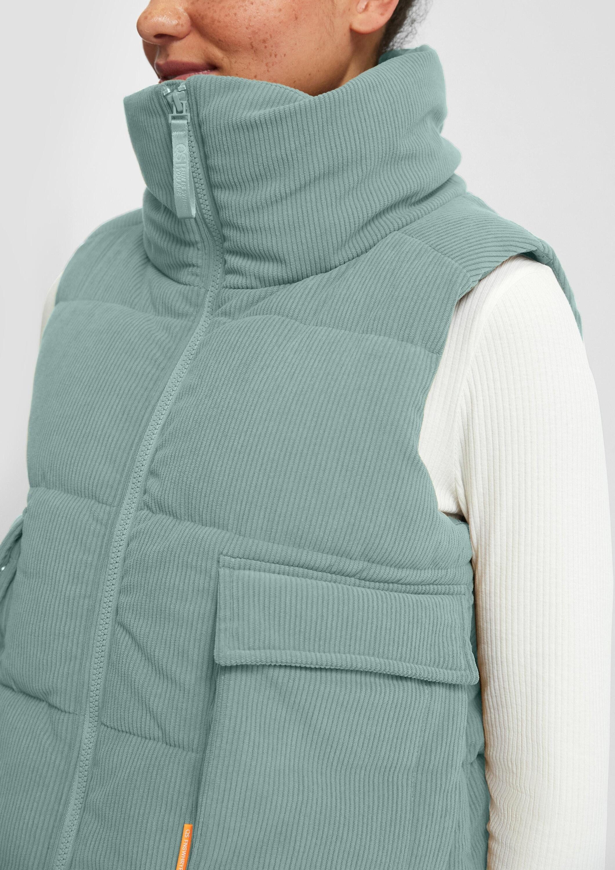 QS Outdoorjacke Outdoor-Weste Outdoor-Weste aus Cord
