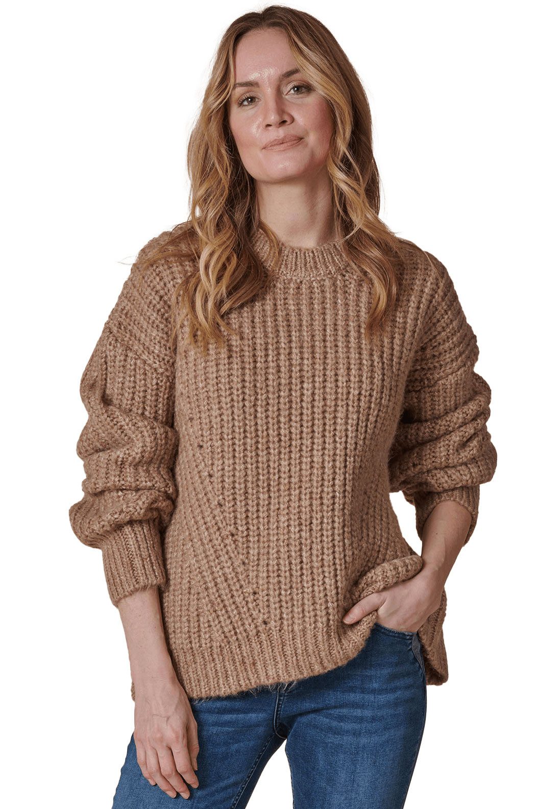 Zhrill Strickpullover Strickpullover ZHBARLA Braun Care günstig online kaufen