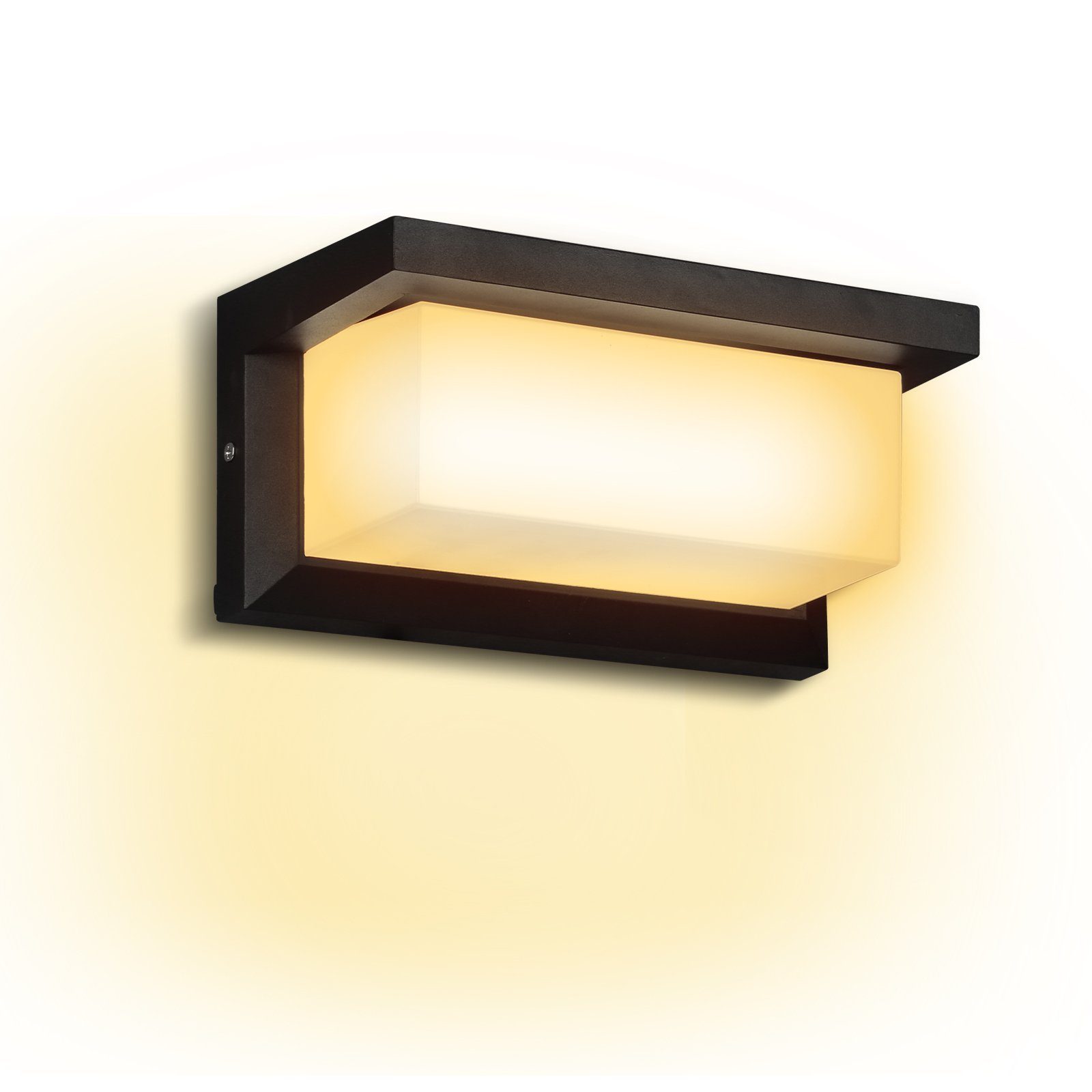 Gimisgu Wandleuchte 18W LED Wandlampe Schlafzimmer IP65 Effektleuchte Außen Sensor Flur, LED fest integriert, Warmweiß, LED Wandleuchte