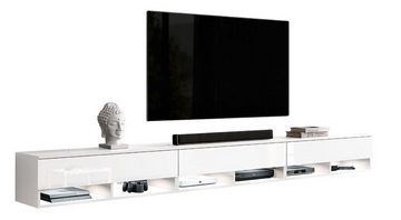 Furnix TV-Schrank ALYX 300 cm Lowboard TV-Kommode mit 3 Türen ohne LED B300 x H34 x T32 cm, (3x100cm)