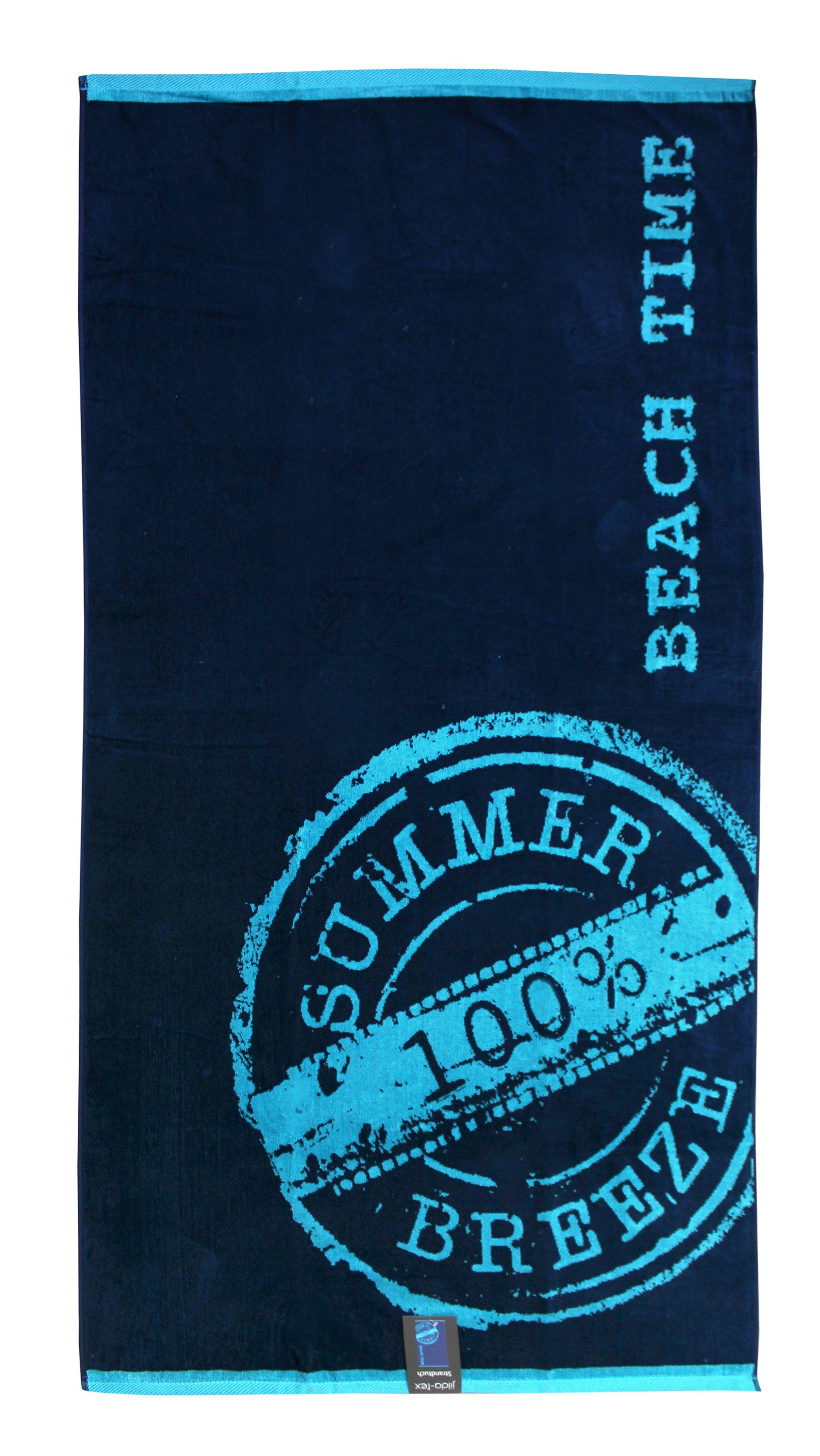jilda-tex Strandtuch, 100% Bio-Baumwolle (1-St), weiche Frottee-Veloursqual günstig online kaufen