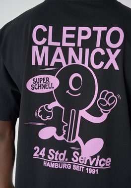 Cleptomanicx T-Shirt Key Service mit großem Rückenprint