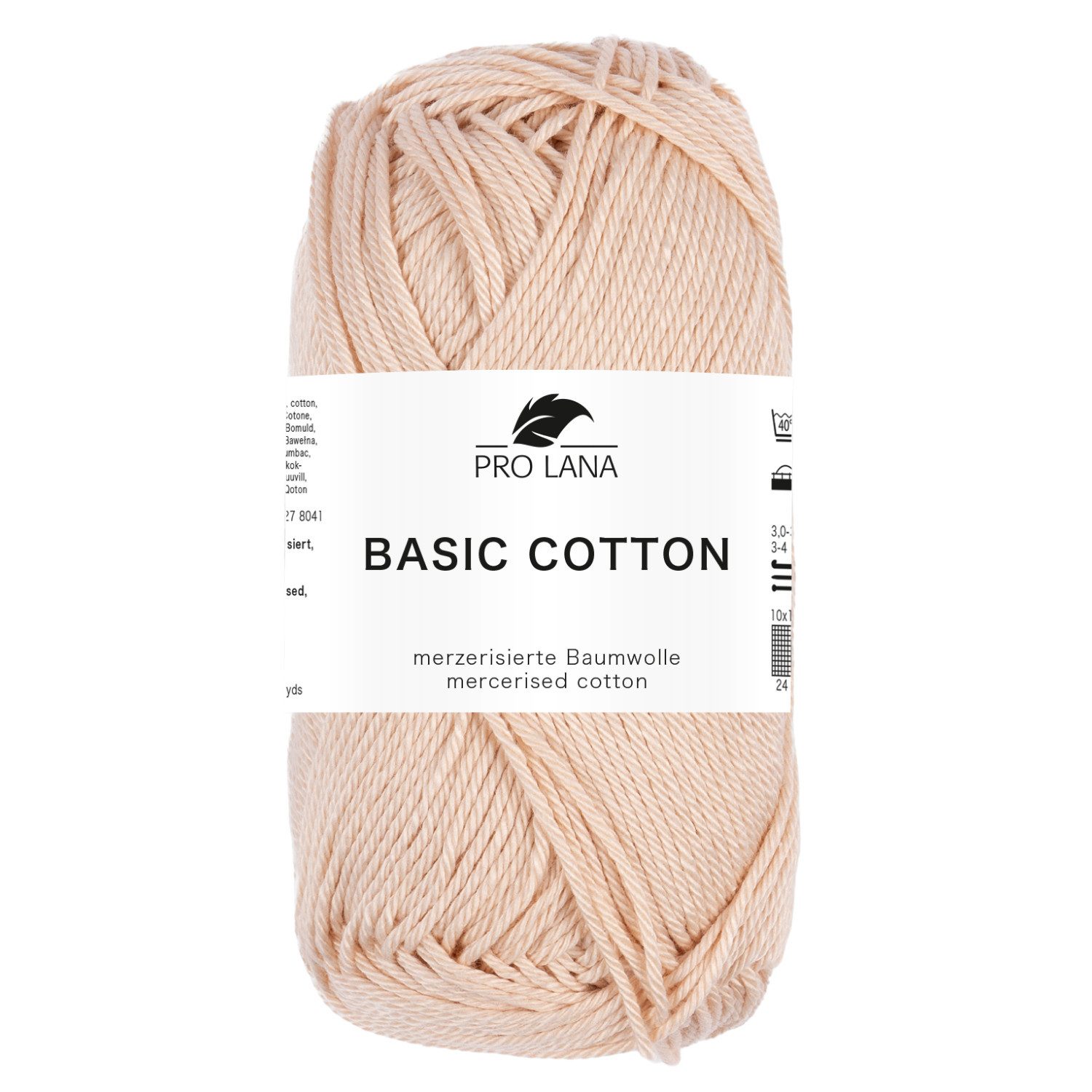 Pro Lana Pro Lana BASIC COTTON Baumwollgarn 50 g Häkelwolle, 125 m (Perfektes Baumwoll-Garn für leichte Pullover, Mützen und Accessoires), 50 g