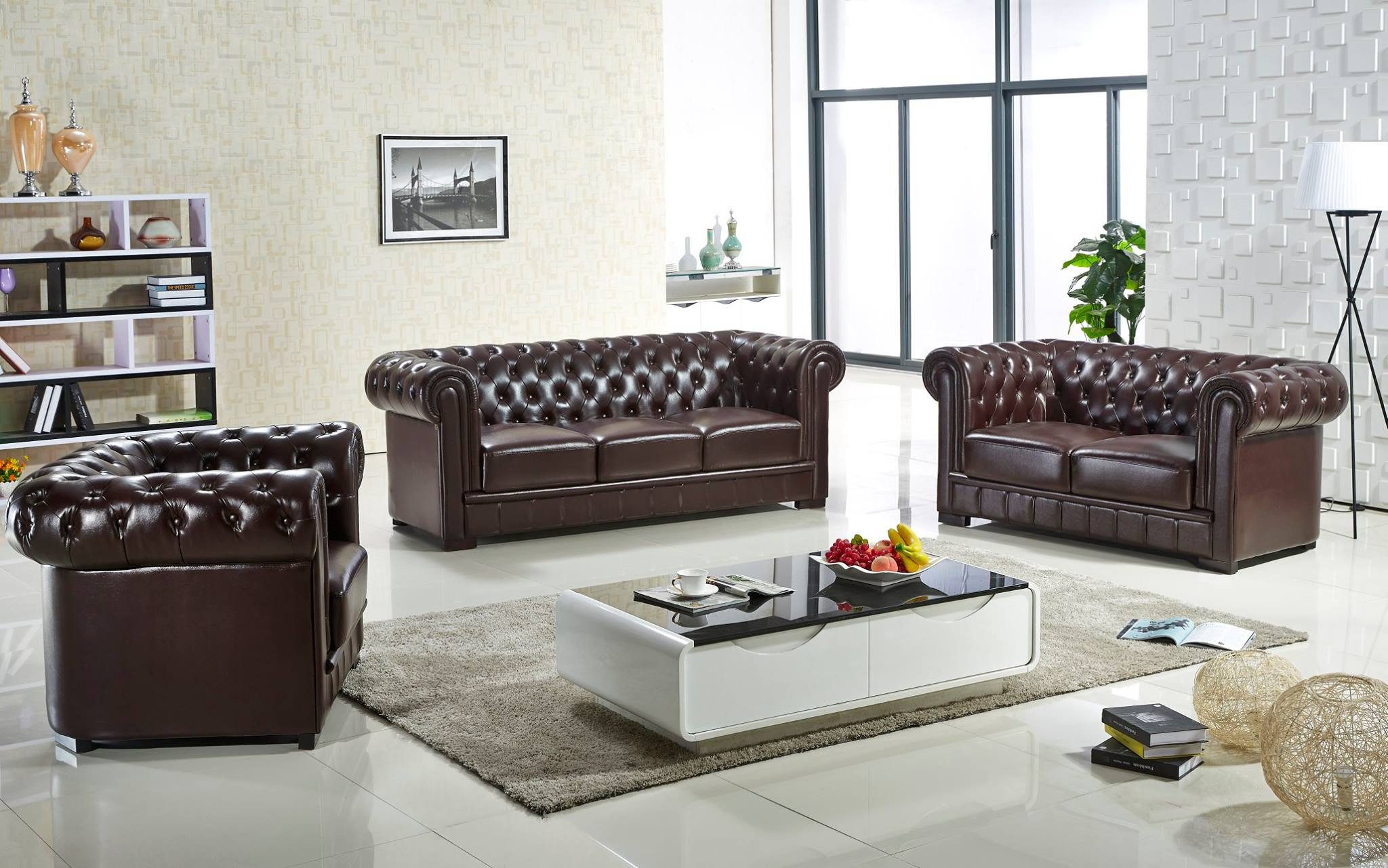 Xlmoebel Chesterfield-Sessel Ledersessel im Chesterfield-Design mit hochwertigem Bezug (Sessel), Hergestellt in Europa