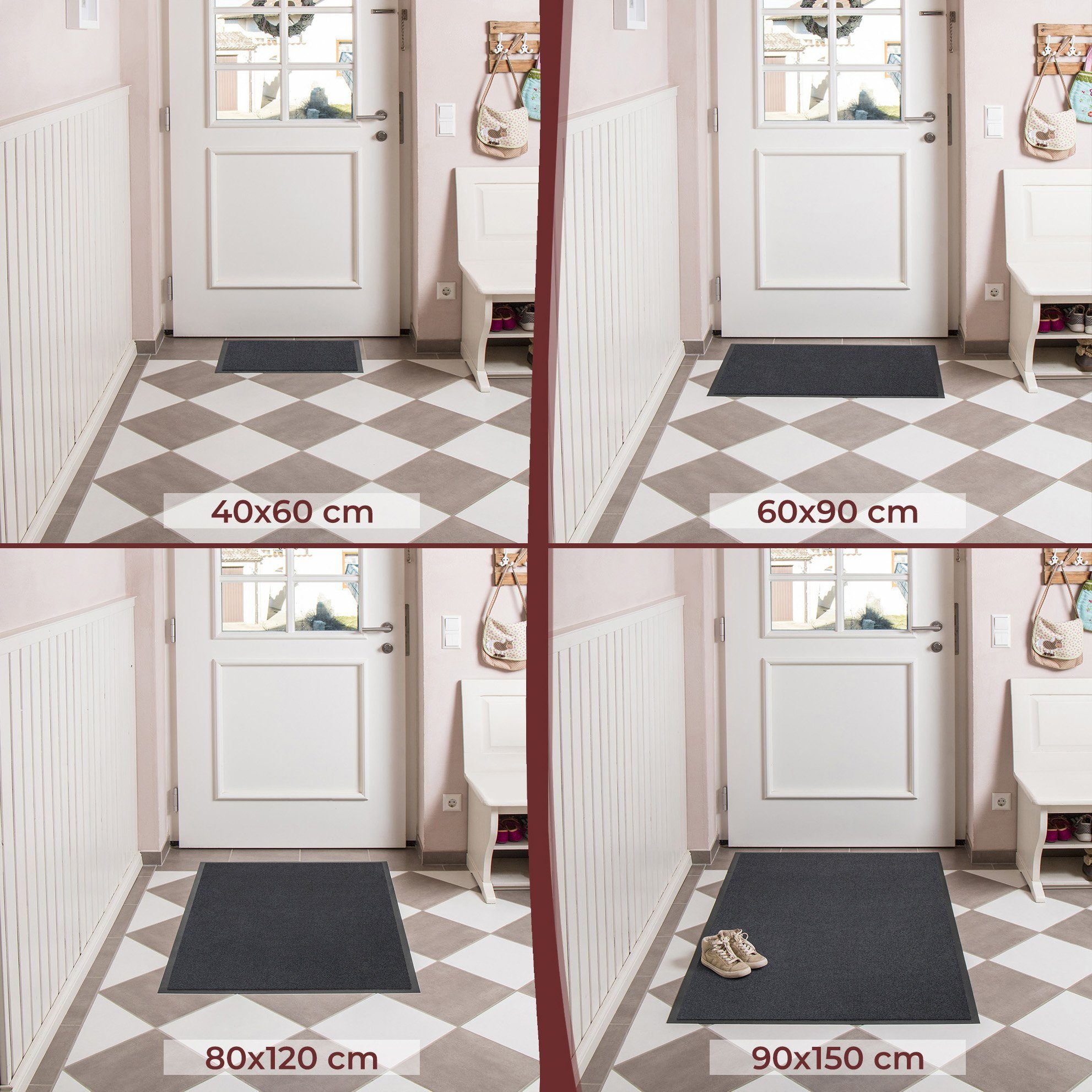 Fußmatte Rio, Carpet Diem, rechteckig, für und Anthrazit-schwarz überdachten mm, Außenbereich Höhe: 7 Innen- Schmutzfangmatte,  geeignet