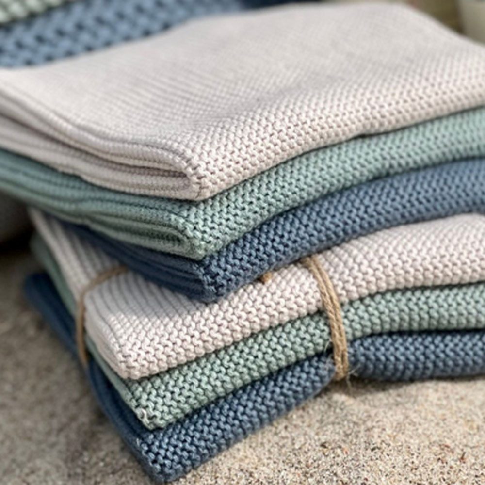 Solwang 3er SOLWANG Wischtuch Küchentuch Waschlappen Baumwolle - NORDIC BREEZE Reinigungstuch