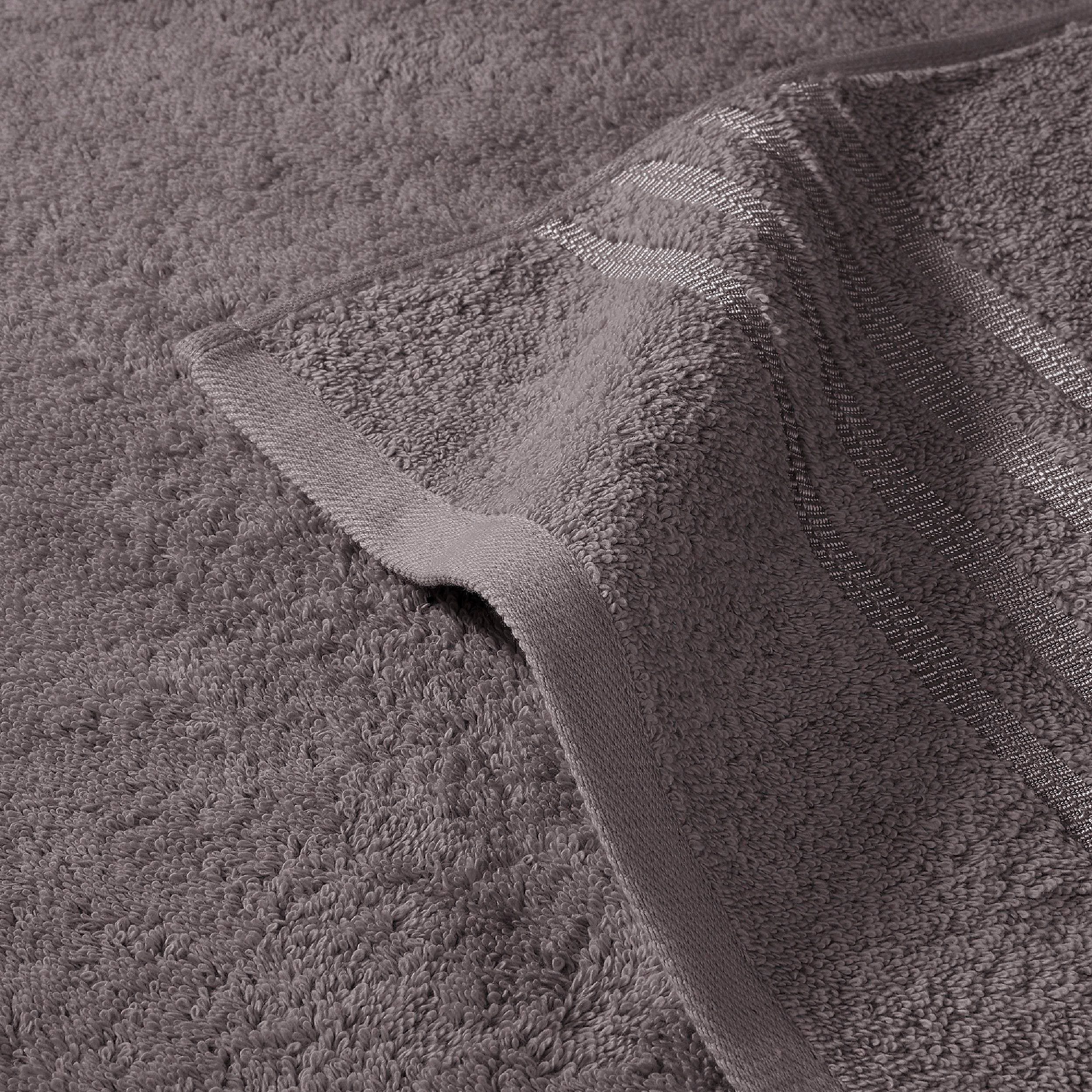 Schiesser Handtücher Milano aus 100% Baumwolle mit eleganter Bordüre in Hoch-Tief-Optik, Frottier (Set, 4-St), Made in Green