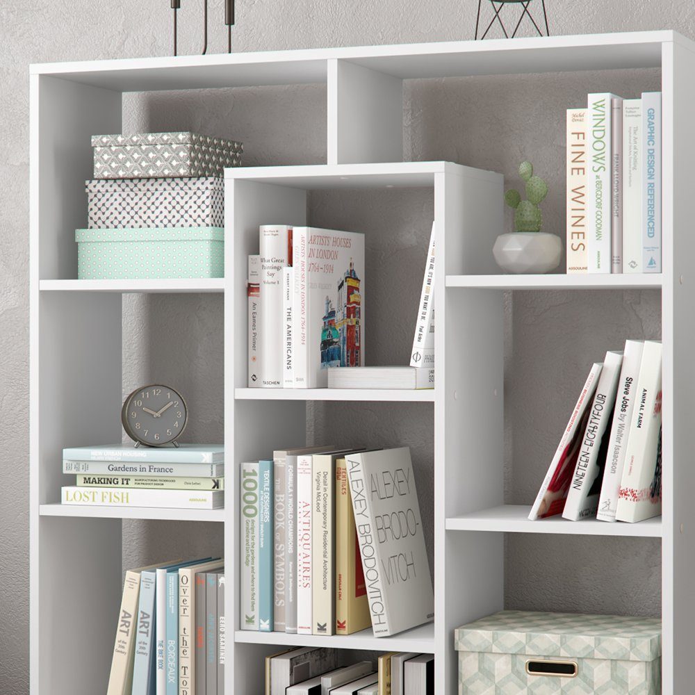 Vicco Raumteiler, Weiß, 107.2 x 143 cm, Freistehend günstig online kaufen