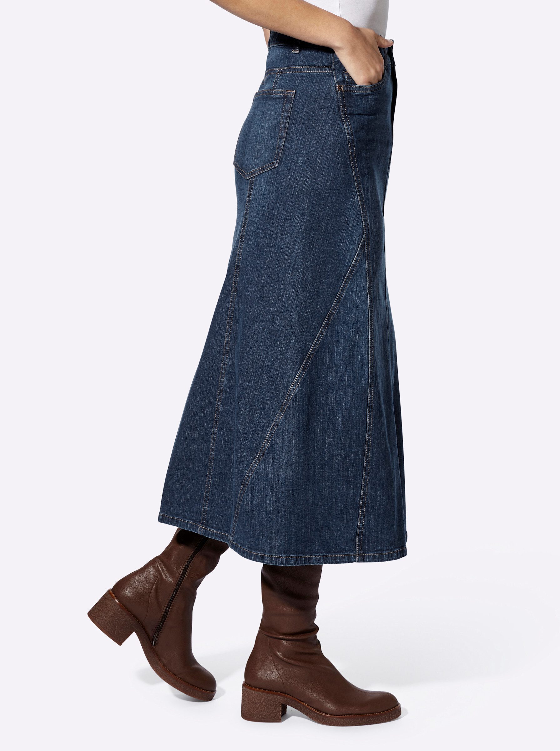 heine A-Linien-Rock Jeansrock günstig online kaufen
