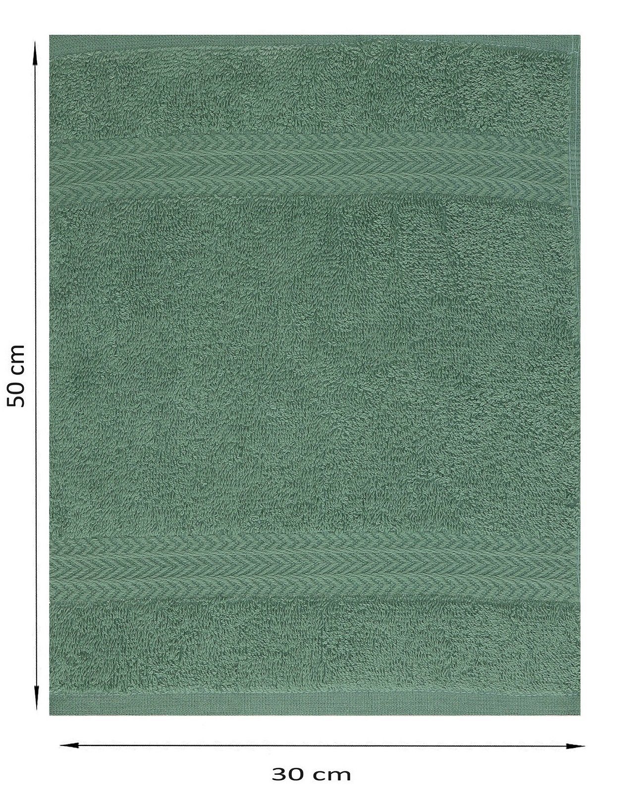 Betz Gästehandtücher 20 100% Baumwolle Premium 100% tannengrün, Gästetuch-Set Stück cm Baumwolle Gästehandtücher Farbe 30x50