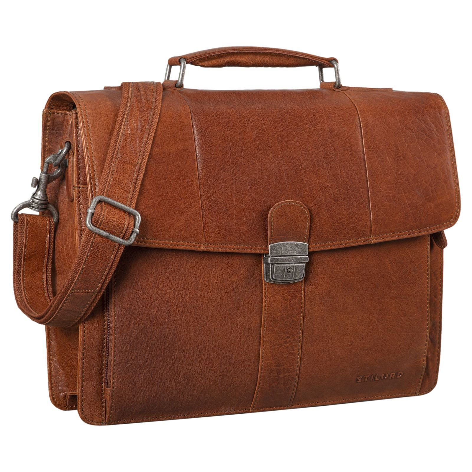 STILORD Laptoptasche "Havanna" Businesstasche Vintage Leder