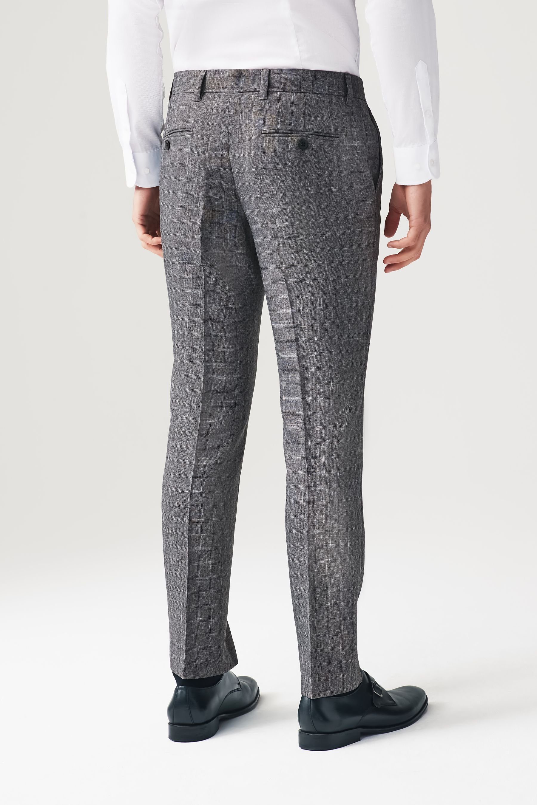 Next Stoffhose Elegante Slim Fit Hose mit Karomuster (1-tlg) günstig online kaufen