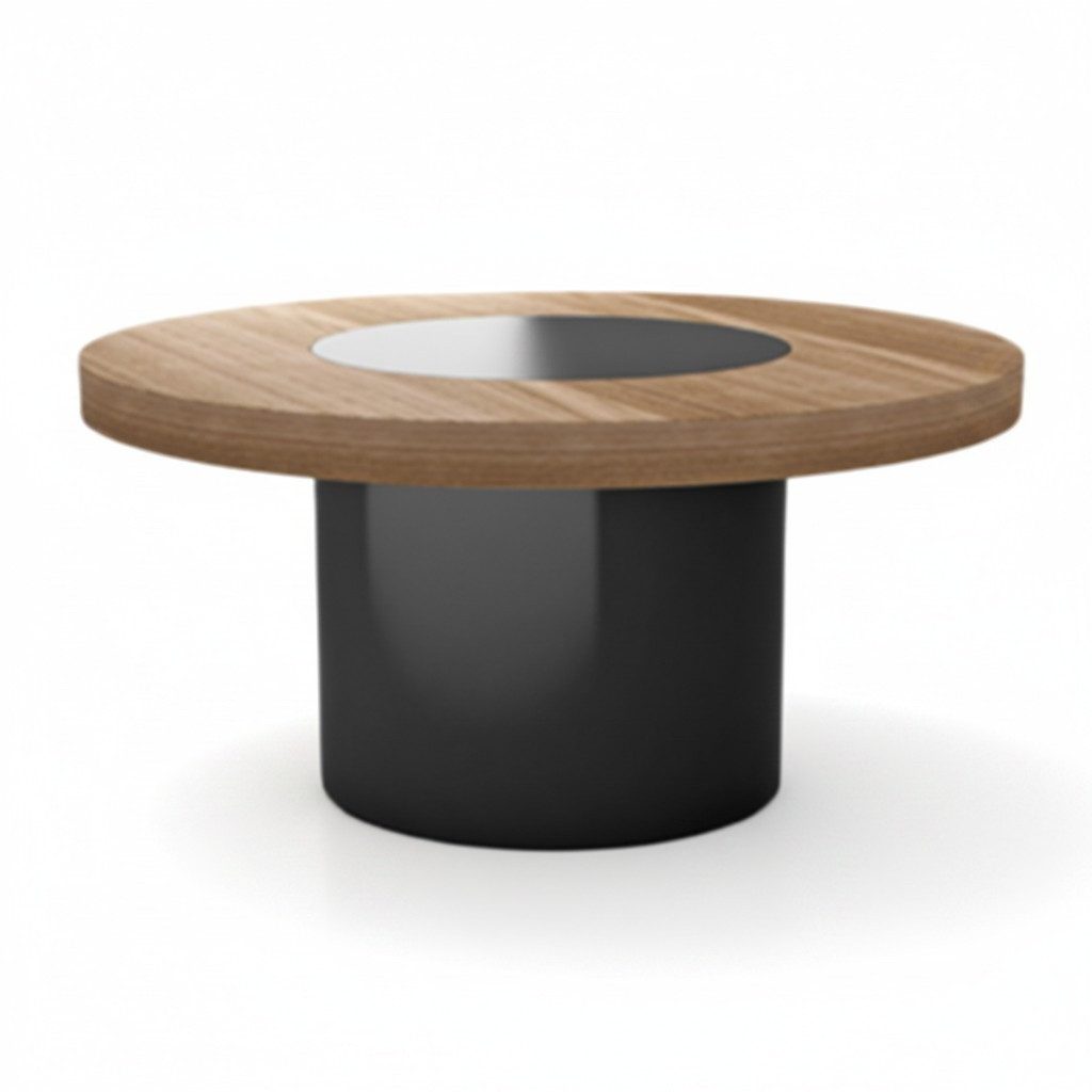 Xlmoebel Konferenztisch Runder Besprechungstisch aus hellem Holz mit modernem Design (Konferenztisch, 1-St., Besprechungstisch), Hergestellt in Europa