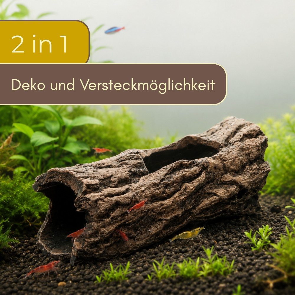 GarPet Aquariendeko Aquarium Deko Höhle Baumstamm Terrarium Deko Aquarium Wurzel Welshöhle