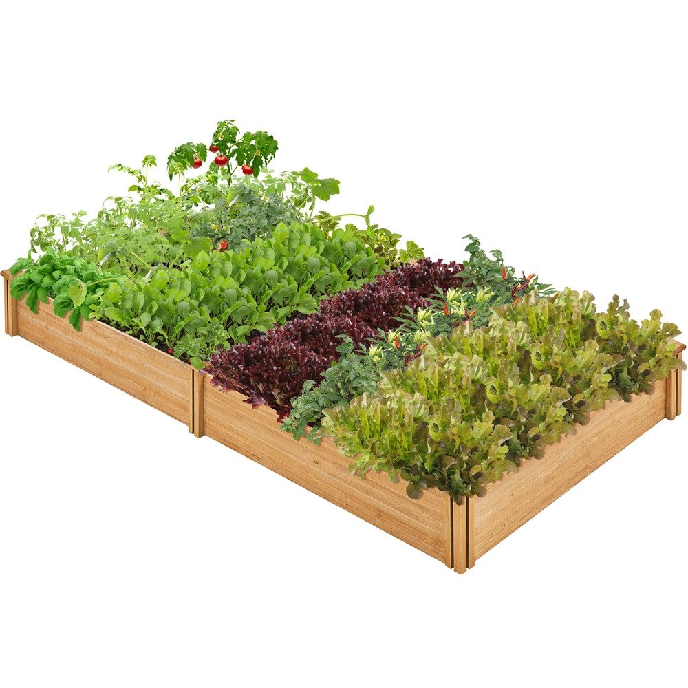 Yaheetech Hochbeet Trennbares Pflanzbeet, Pflanzkasten aus Holz Wetterfest Gartenbeet Kräuterbeet