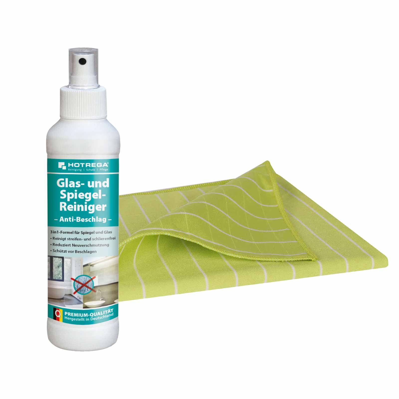 HOTREGA® Glas- und Spiegel-Reiniger Anti-Beschlag Set 2-teilig Glasreiniger