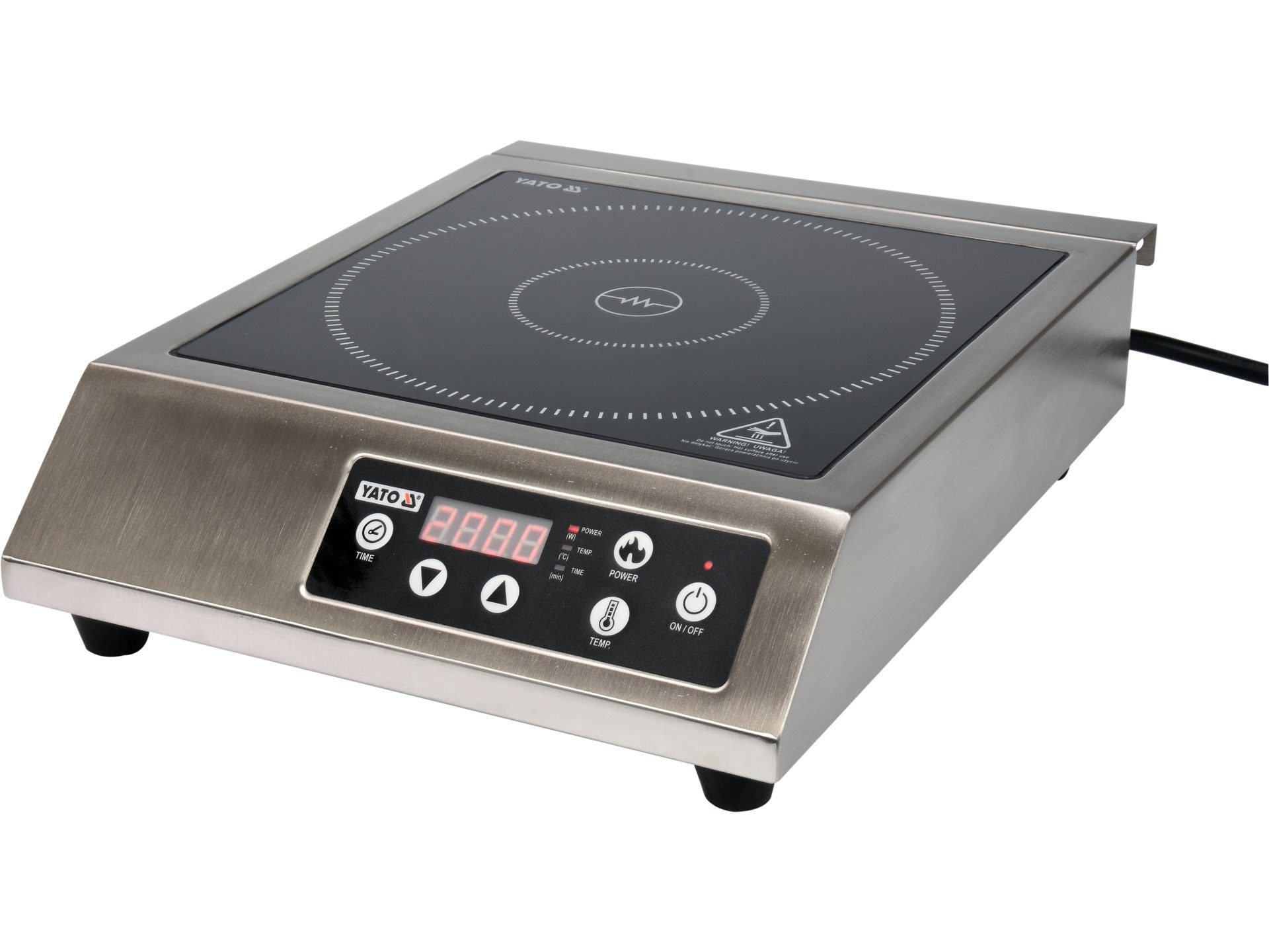 Yato Einzel-Induktionskochplatte Gastro Induktionskochfeld, Induktionskochplatte 3500W mit LED-Display, Qualität